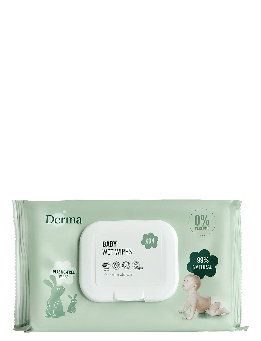 Derma - Derma Baby Vådservietter 64 stk - niiskete salvrätikute hoidjad - n/a - 0
