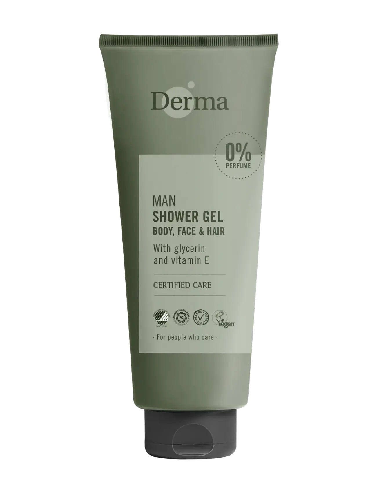 Derma Derma Man Shower Gel Body, Face & Hair 350 ml x 6 - Kroppsvård - N/A / khaki/green