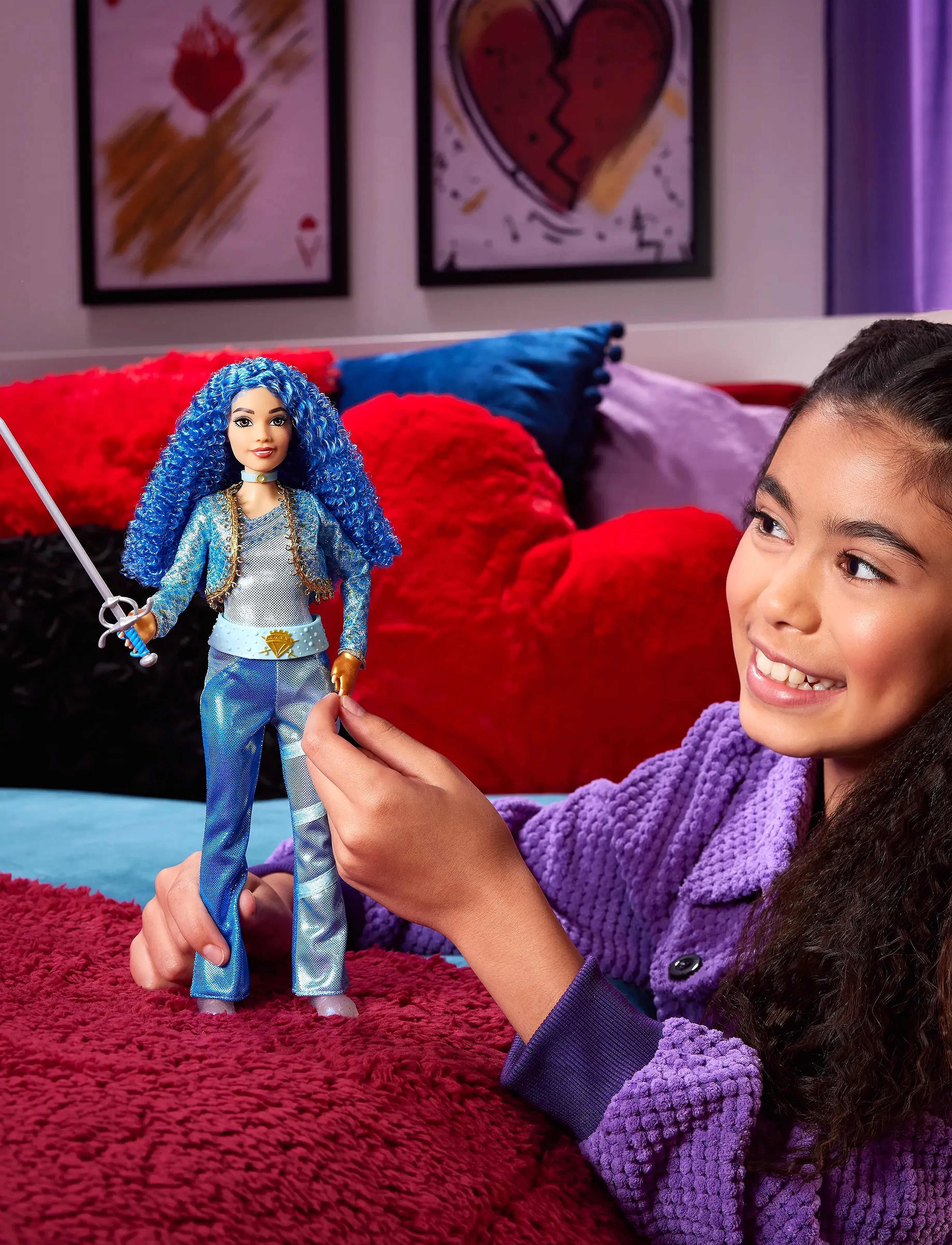 Descendants Disney Descendants: The Rise Of Red, Princess Chloe Charming, Daughter Of Cinderella Doll, Børn, Dolls, Multi/mønstret, Str: ONE SIZE