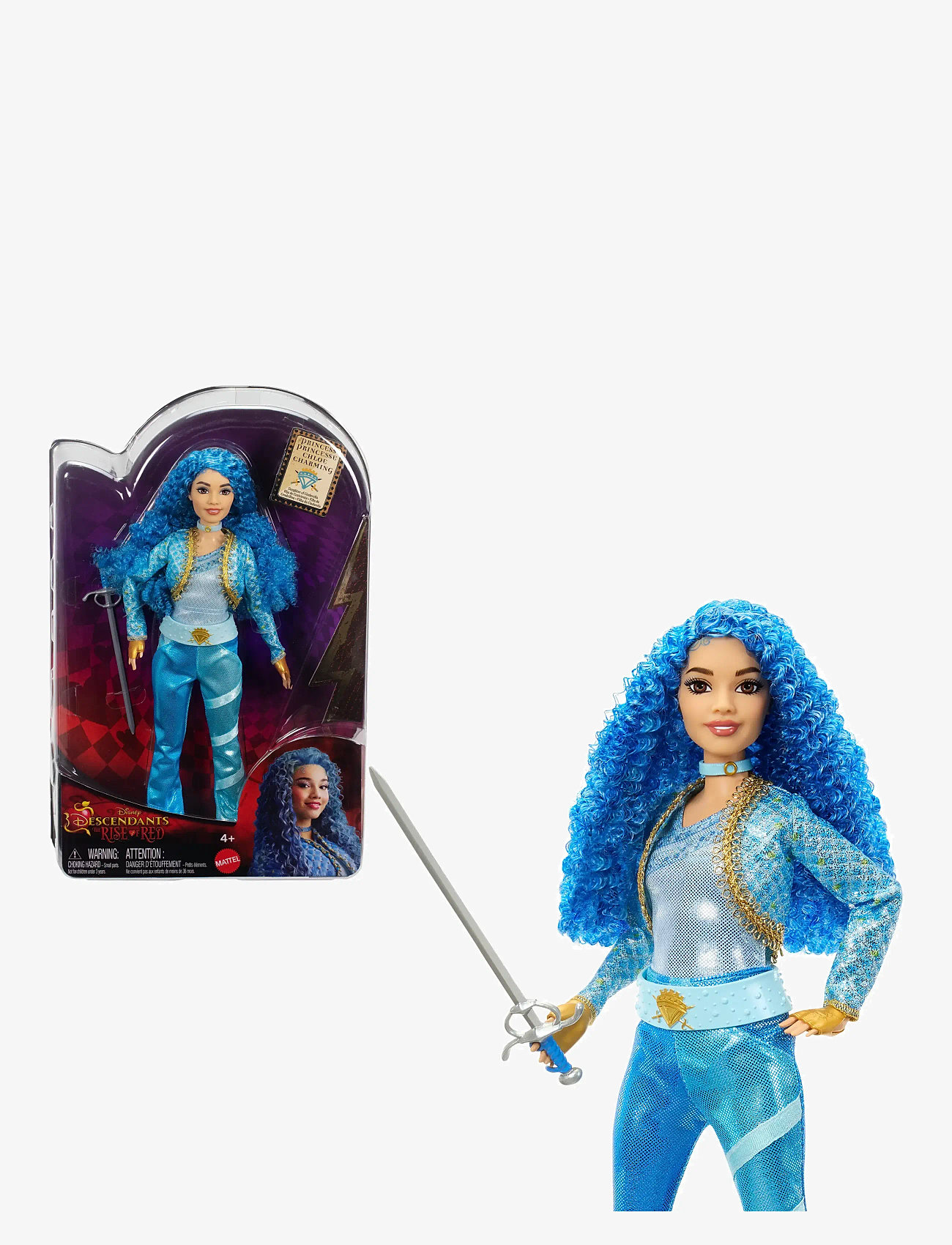 Descendants - Disney Descendants: The Rise Of Red , Princess Chloe Charming, Daughter of Cinderella Doll - dolls - multi color - 2