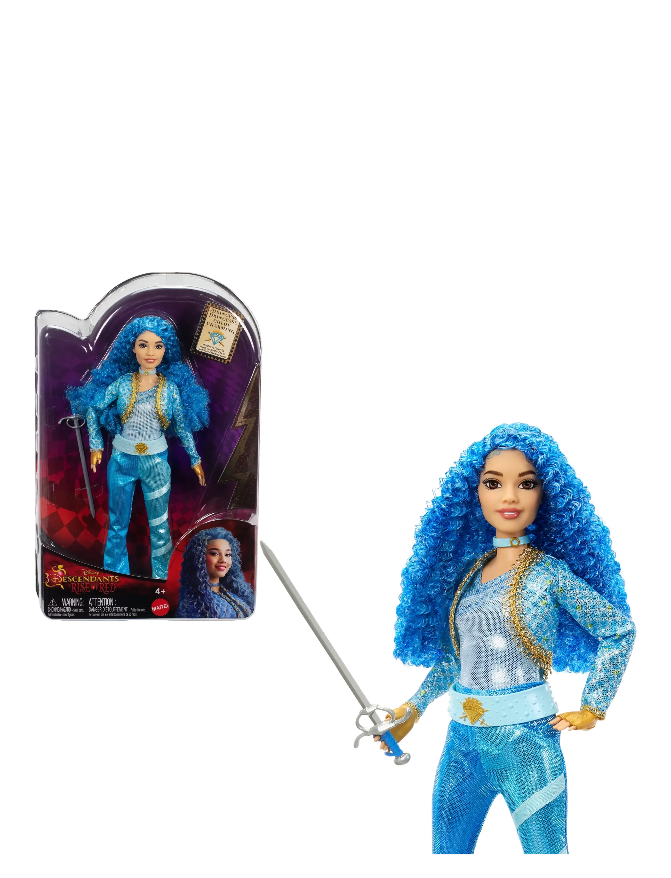 Descendants - Disney Descendants: The Rise Of Red , Princess Chloe Charming, Daughter of Cinderella Doll - puppen - multi color - 1