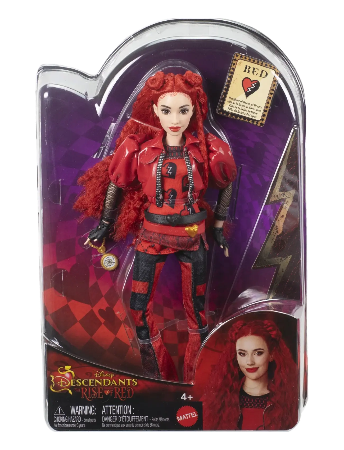 Descendants - Disney Descendants: The Rise Of Red , Red, Daughter of Queen of Hearts Doll - poupées - multi color - 3