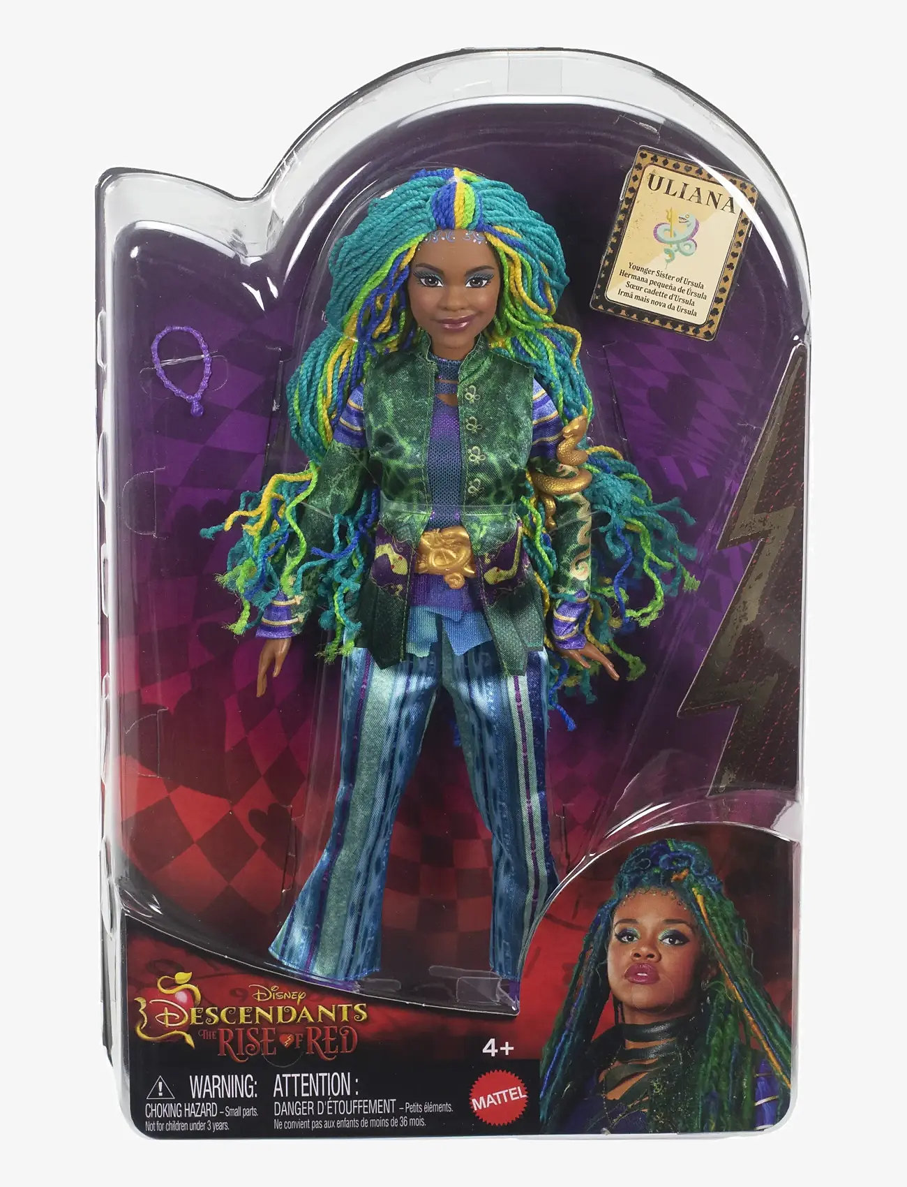 Descendants - Disney Descendants: The Rise Of Red , Uliana, Younger Sister of Ursula Doll - nukud - multi color - 3