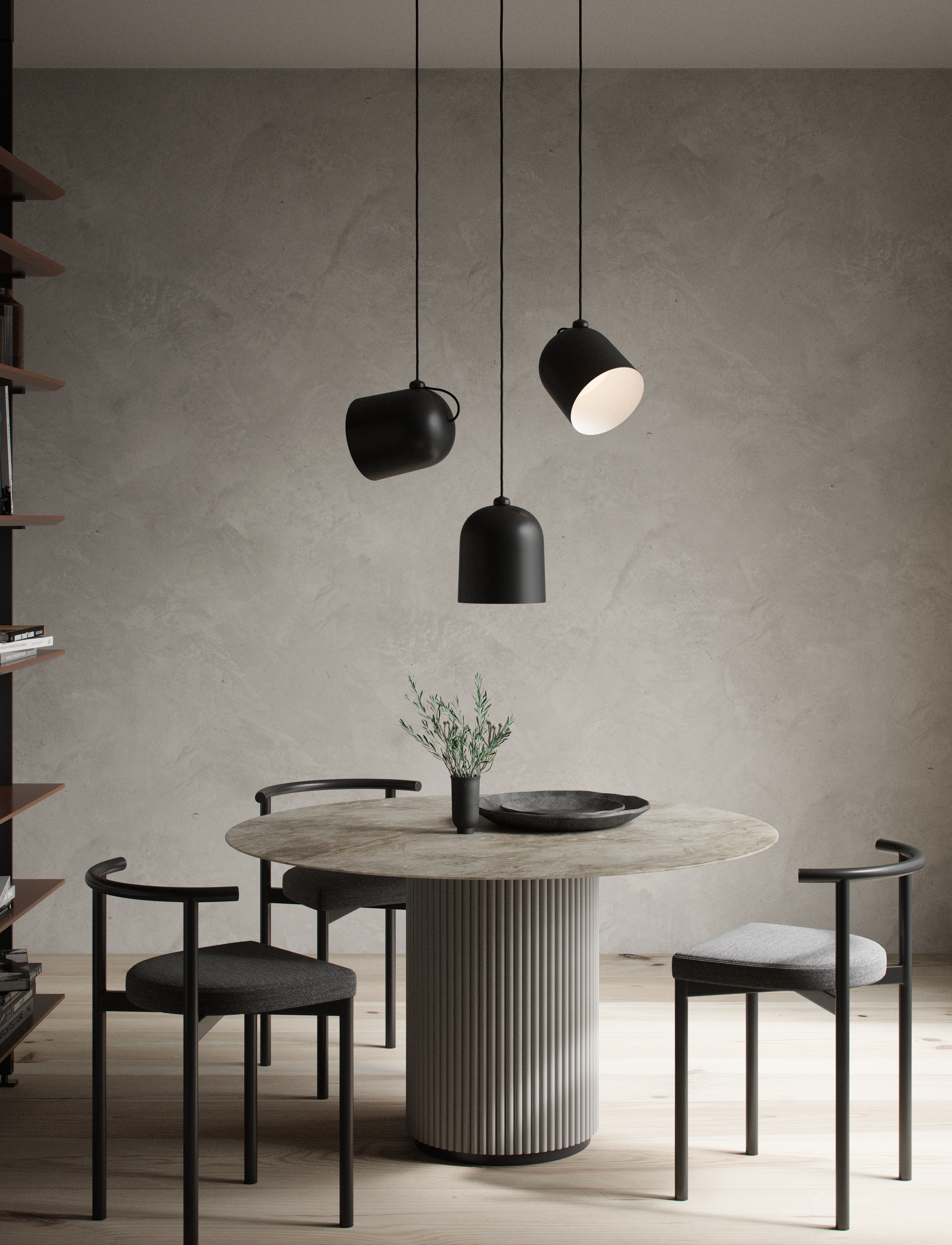 Design For The People Angle E27 | Pendel, Ø20.6X31.5 cm, Ceiling Lamps, Schwarz - Pendant Homeware