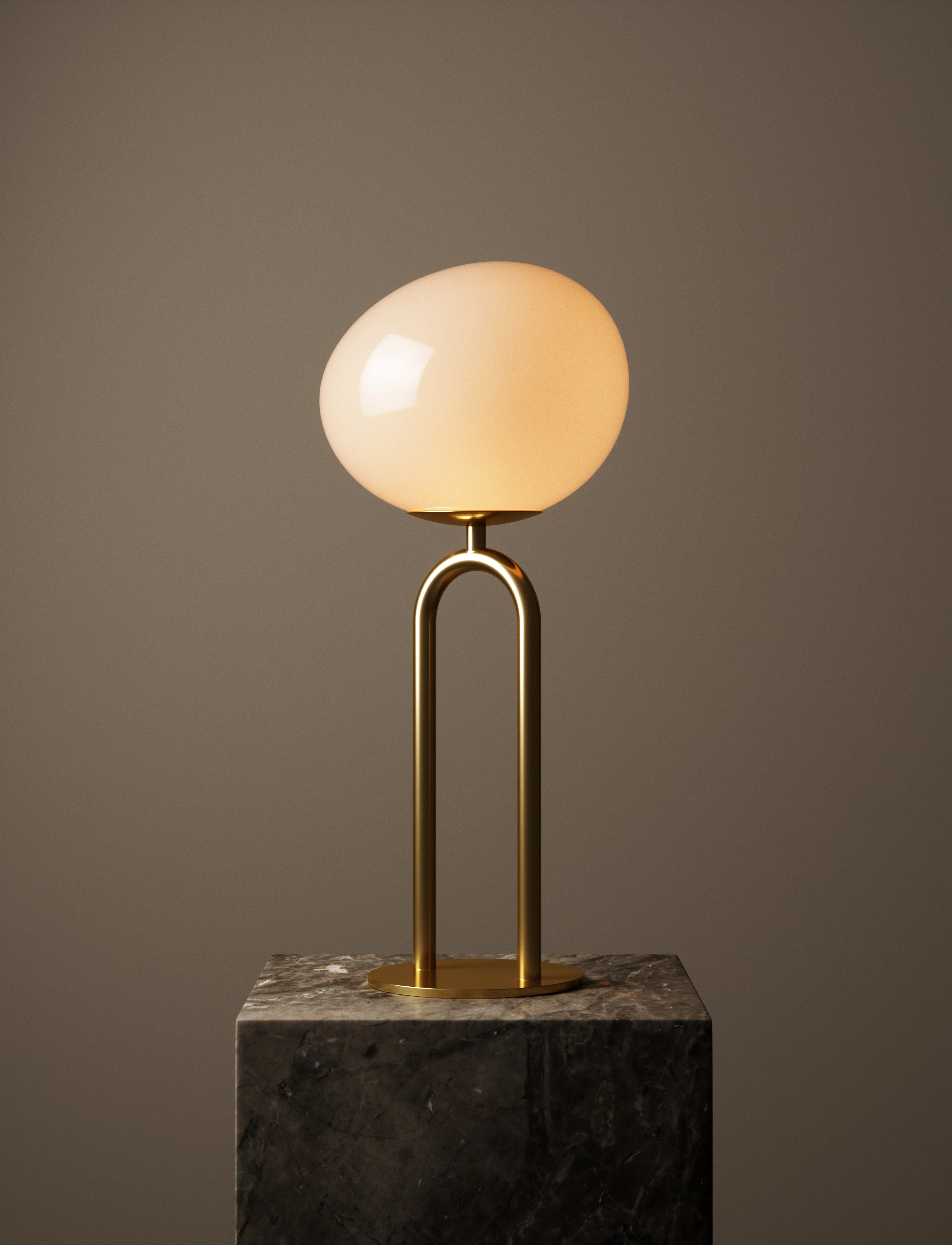 Design For The People Shapes | Bordlampe, Ø22X47 cm, Gold, Lamper > Bordlamper, Unisex