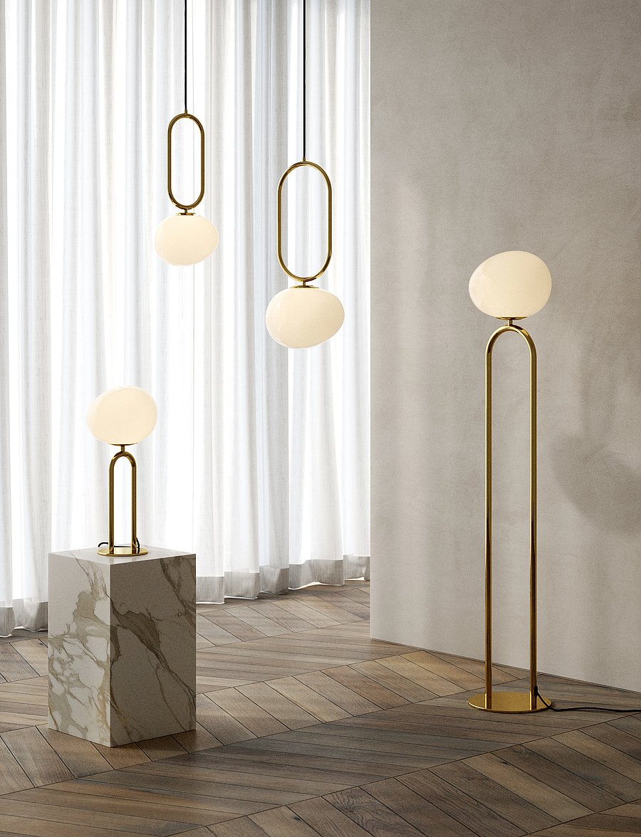 Design For The People - Shapes | Floor - stehlampen - brass - 4