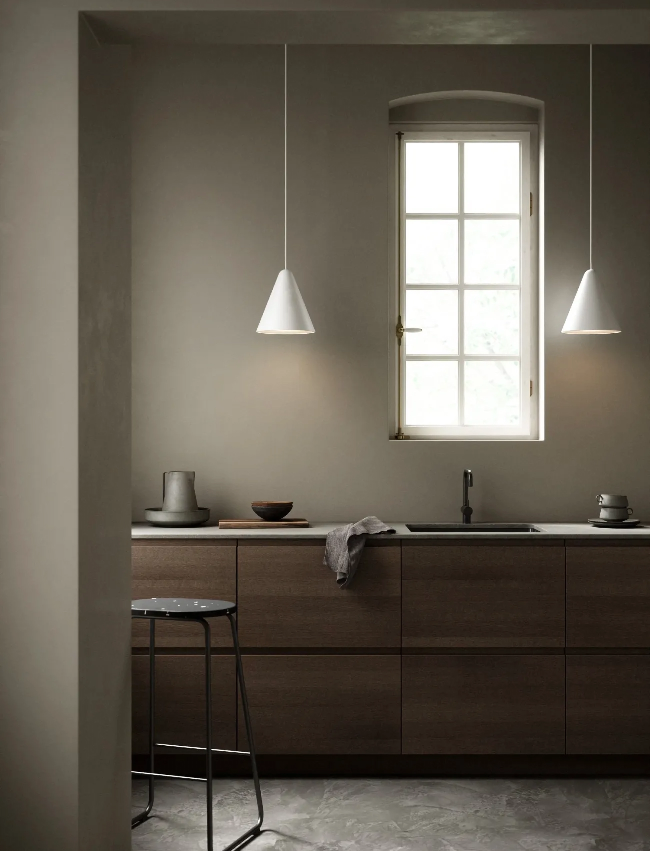 Design For The People Nono 23,5 | Pendel, Ø 23.5 cm, Ceiling Lamps, Weiß - Pendant Homeware