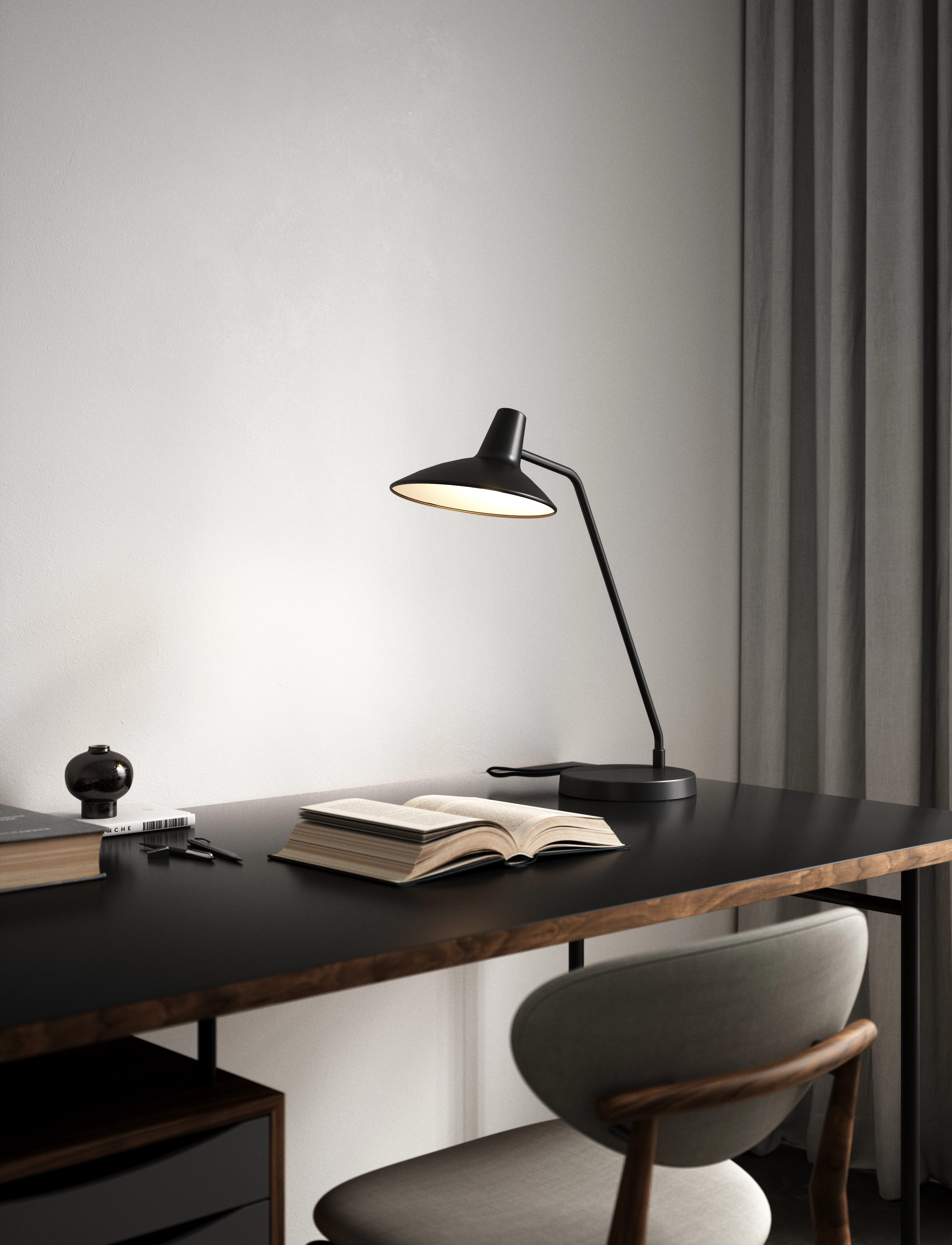 Design For The People Darci | Bordlampe, Ø23X55 cm, Lamps, Schwarz - Table Homeware