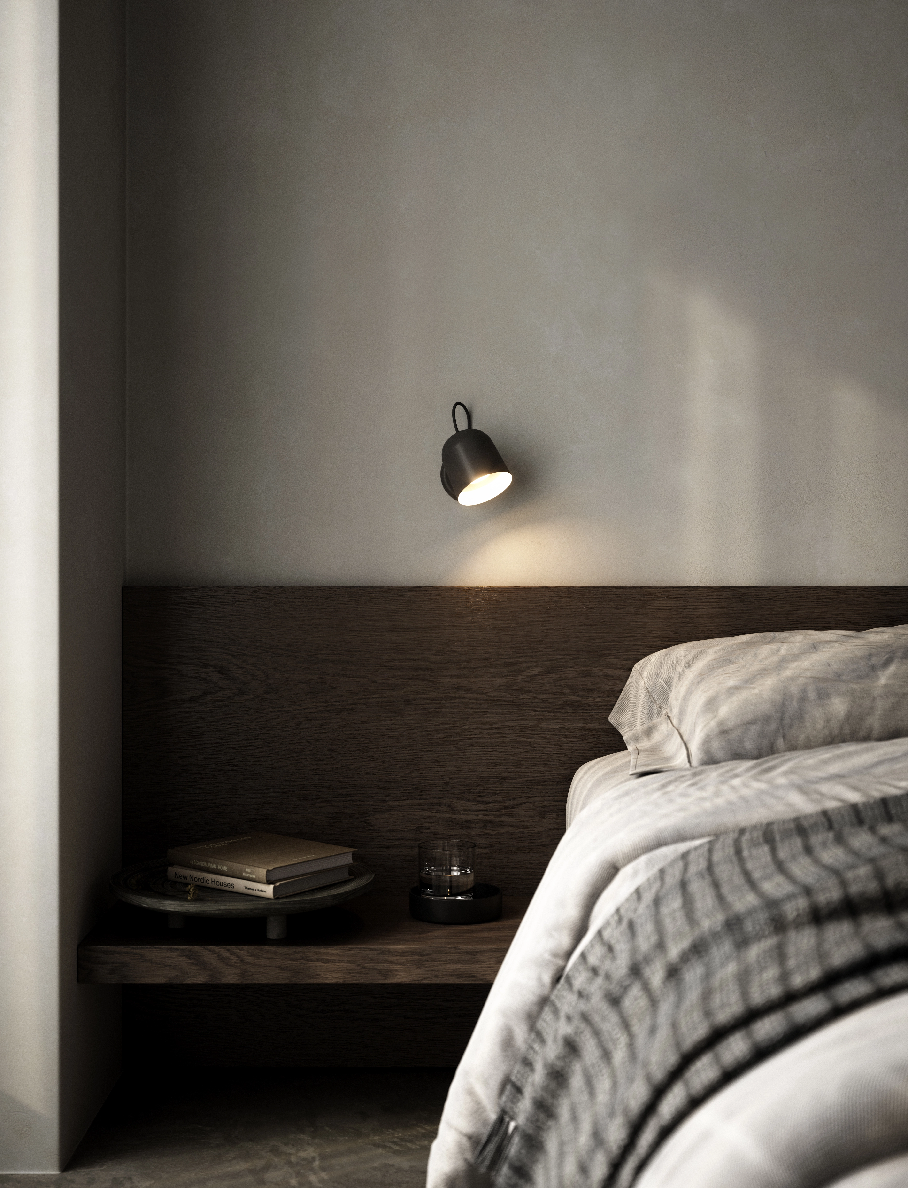 Design For The People Angle Gu10 | Væglampe, Ø10.5X11.5 cm, Lamps, Schwarz - Wall Homeware