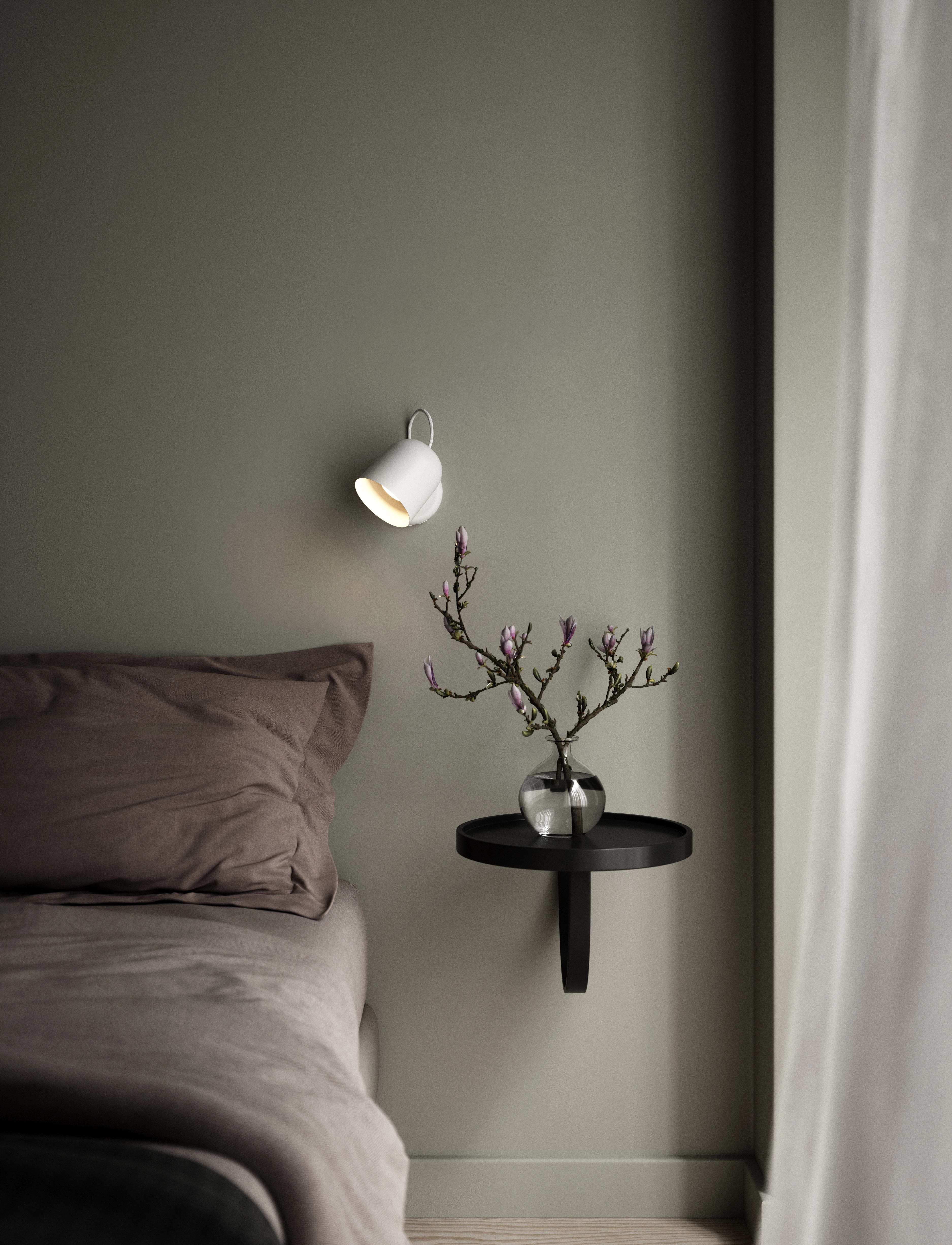 Design For The People Angle Gu10 | Væglampe, Ø10.5X11.5 cm, Lamps, Weiß - Wall Homeware