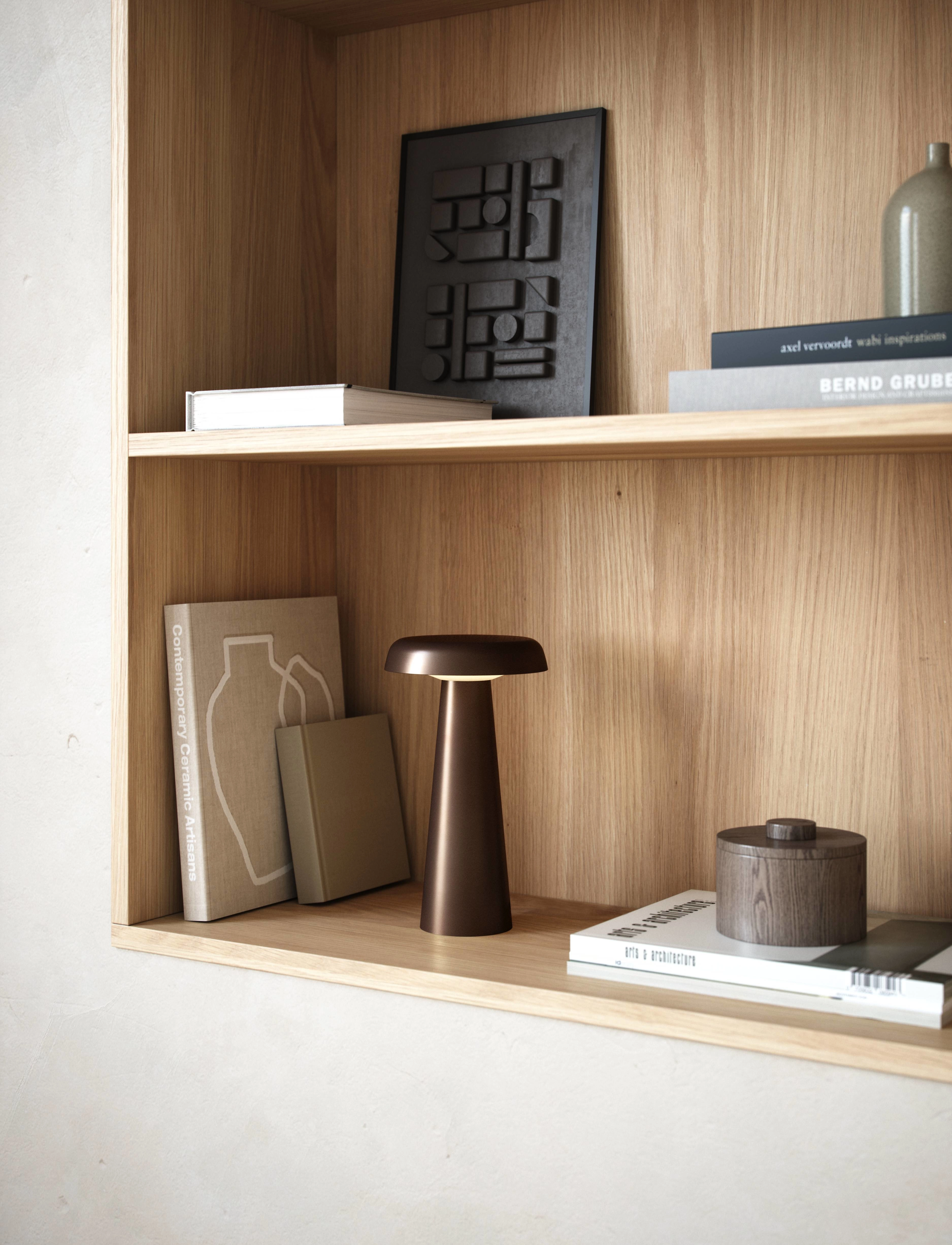 Design For The People Arcello | Bordlampe, Ø14.0X25 cm, Burgundy, Lamper > Bordlamper, Unisex
