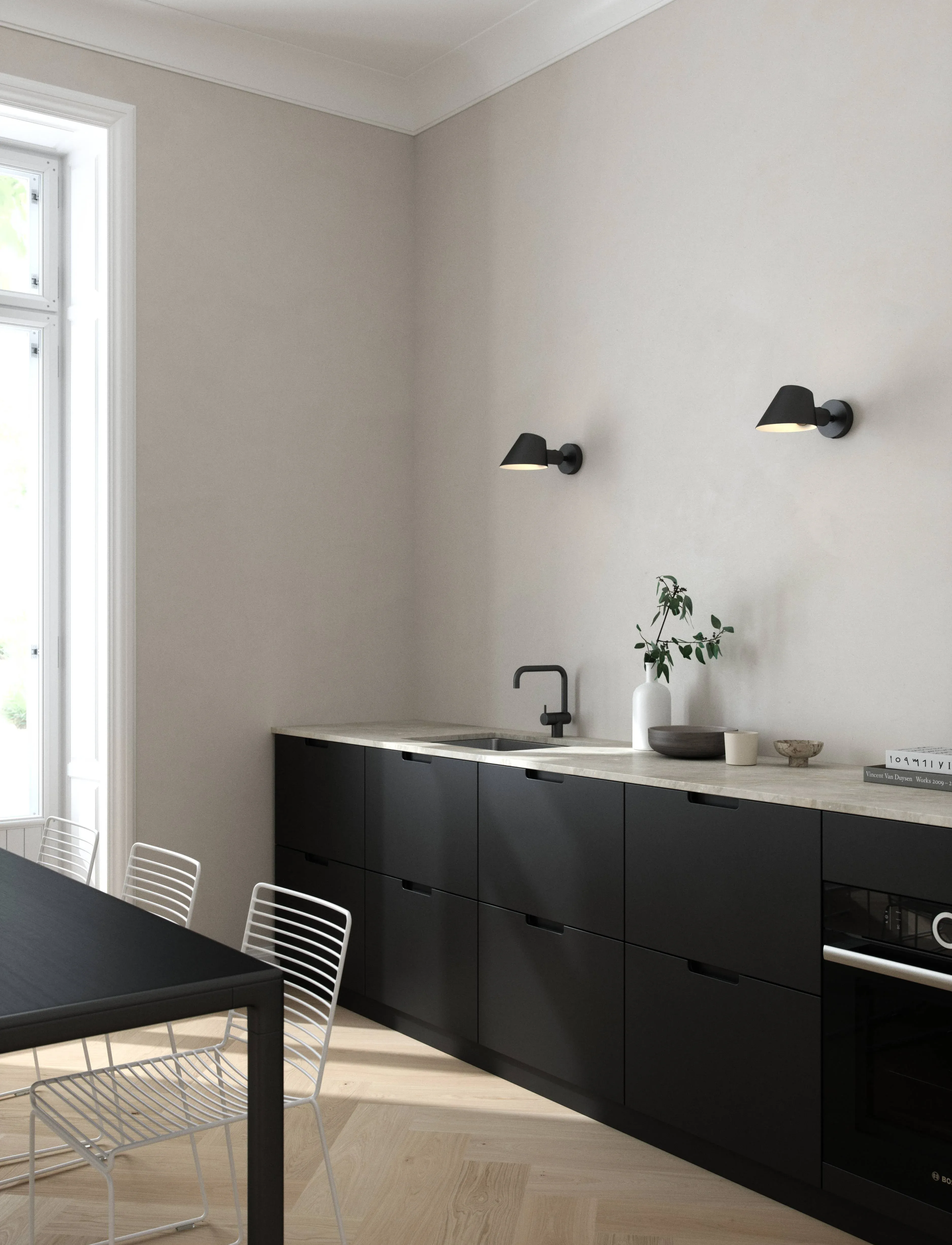 Design For The People Stay | Væglampe, Ø 15 cm, Black, Lamper > Væglamper, Unisex