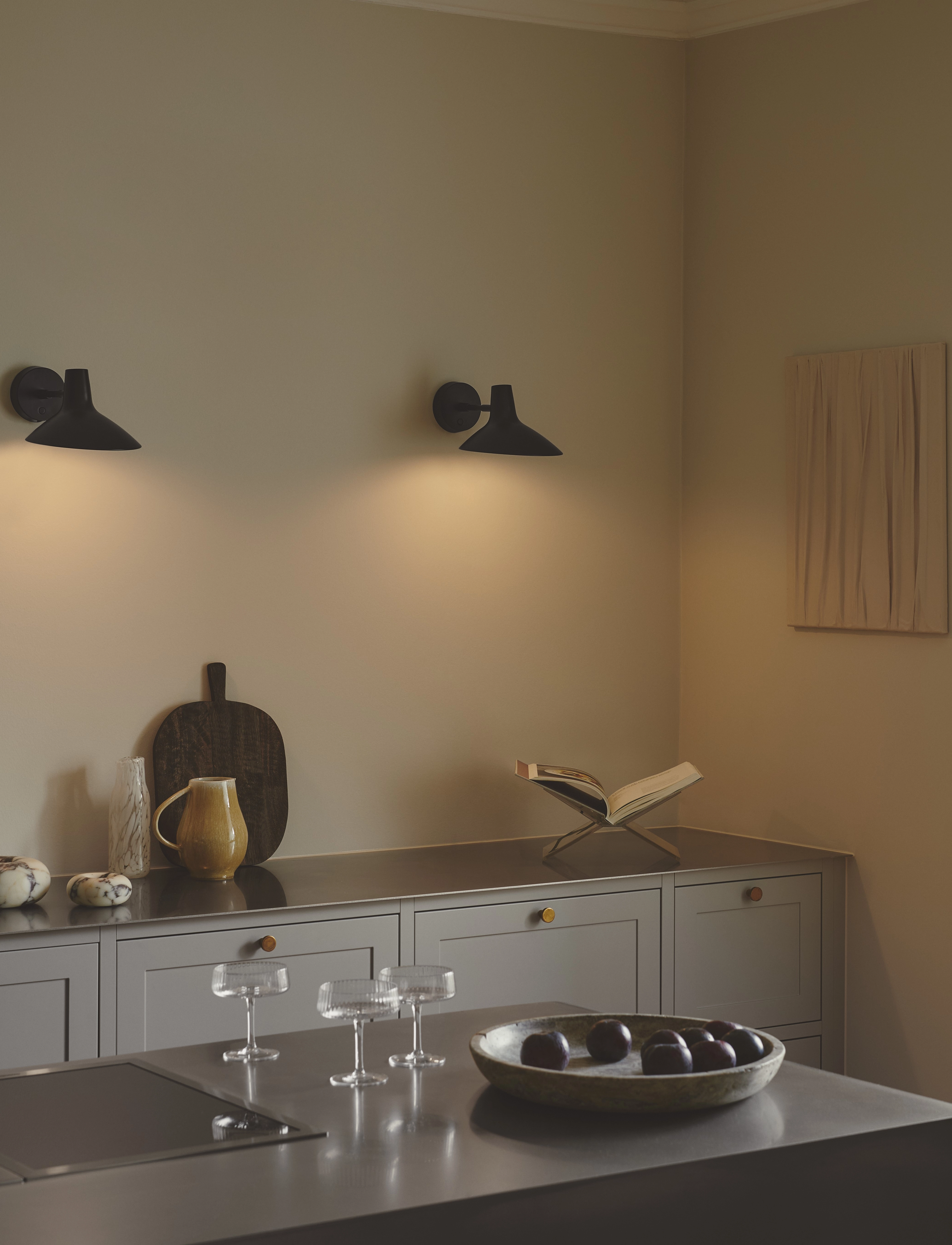 Design For The People Darci Short | Væglampe, Ø 22.4 cm, Lamps, Schwarz - Wall Homeware