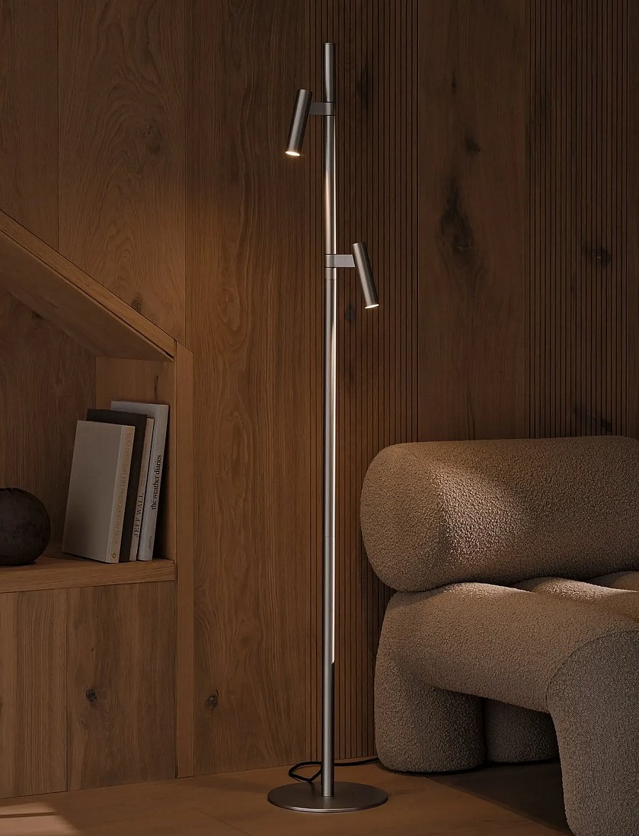 Design For The People - Makoto | Floor lamp - põrandalambid - satin chrome - 0
