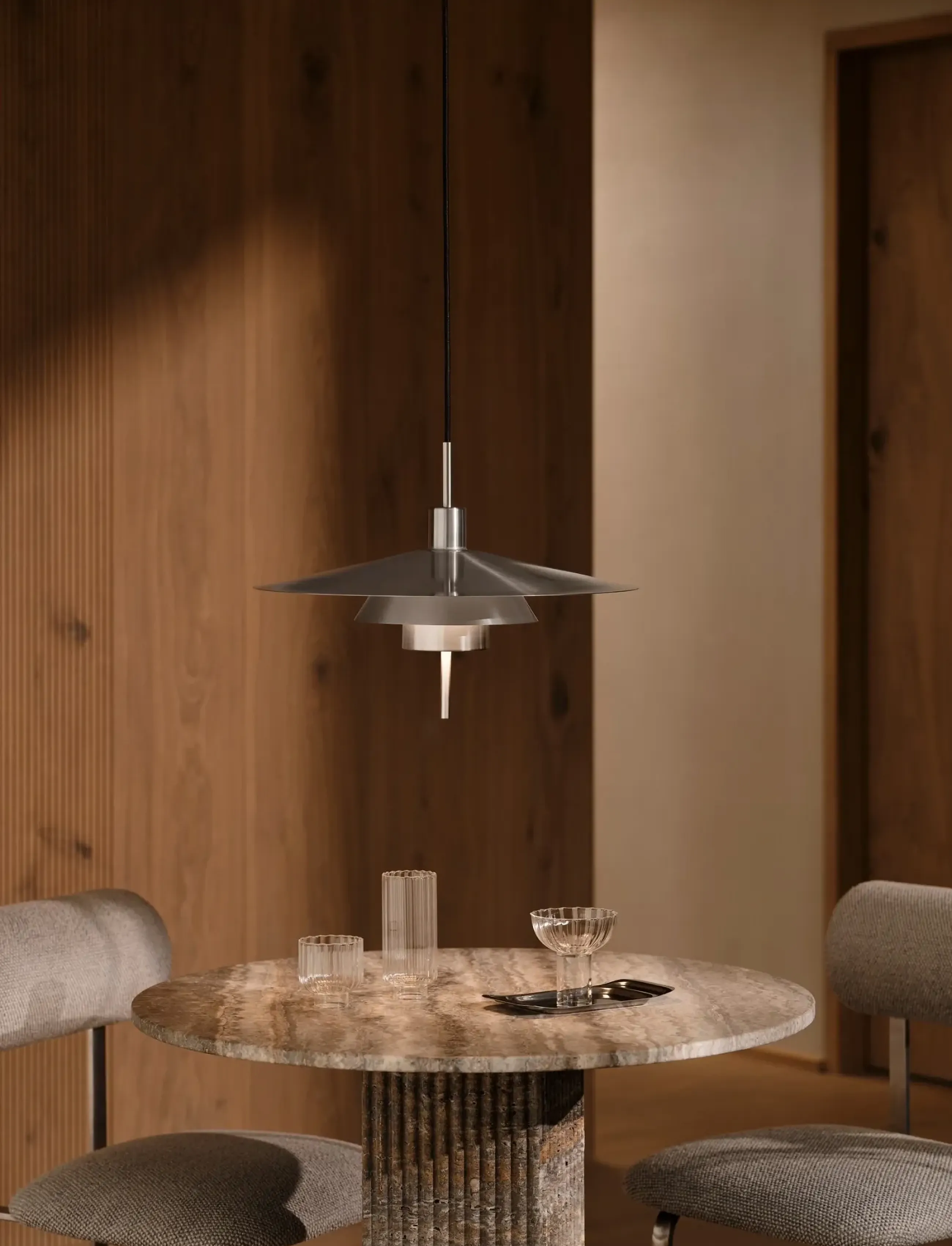 Design For The People Latika | Pendel, Ø 45 cm, Ceiling Lamps, Silber - Pendant Homeware