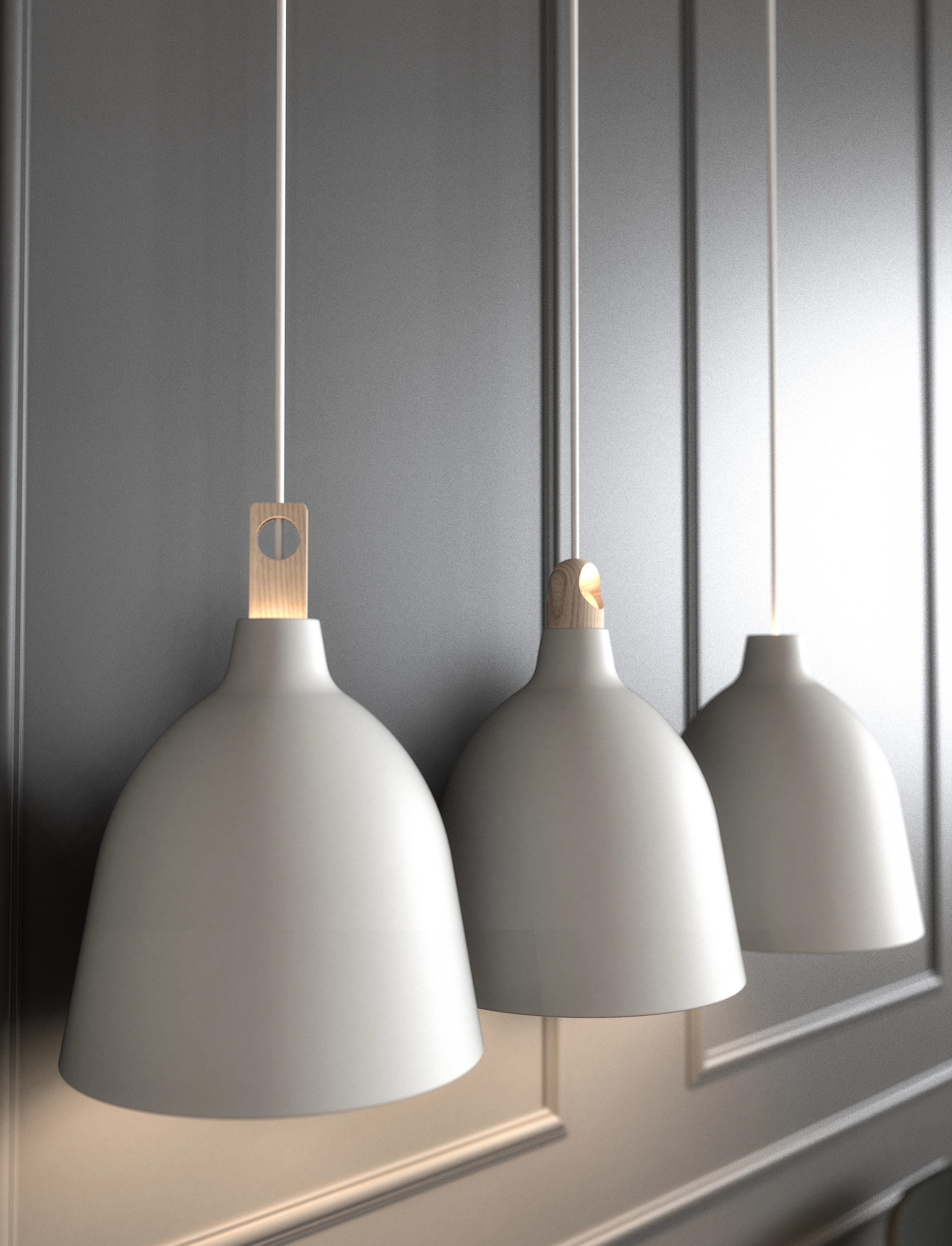 Design For The People - Moku | Takpendel | Hvit/Telegrå - pendler - white/light grey - 5