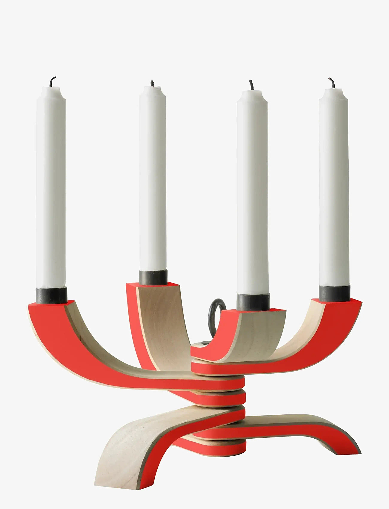 Design House Stockholm - Nordic Light 4-Arms - svečturi - red - 1