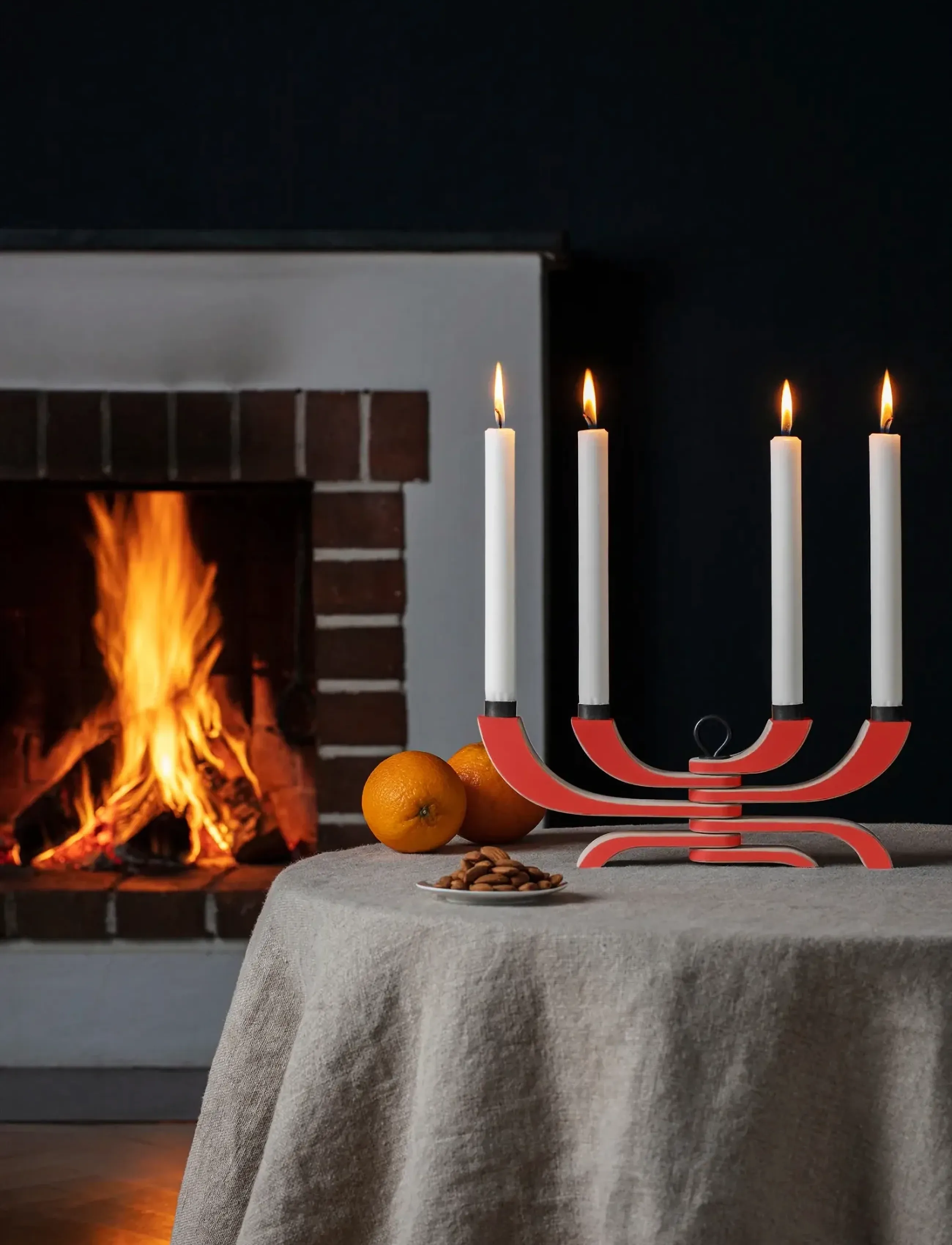 Design House Stockholm Nordic Light 4-Arms, One Size, Candlesticks & Lanterns, Rot - Candlesticks, Homeware