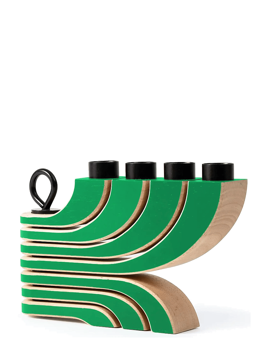 Design House Stockholm - Nordic Light 4-Arms - küünlajalad - green - 2