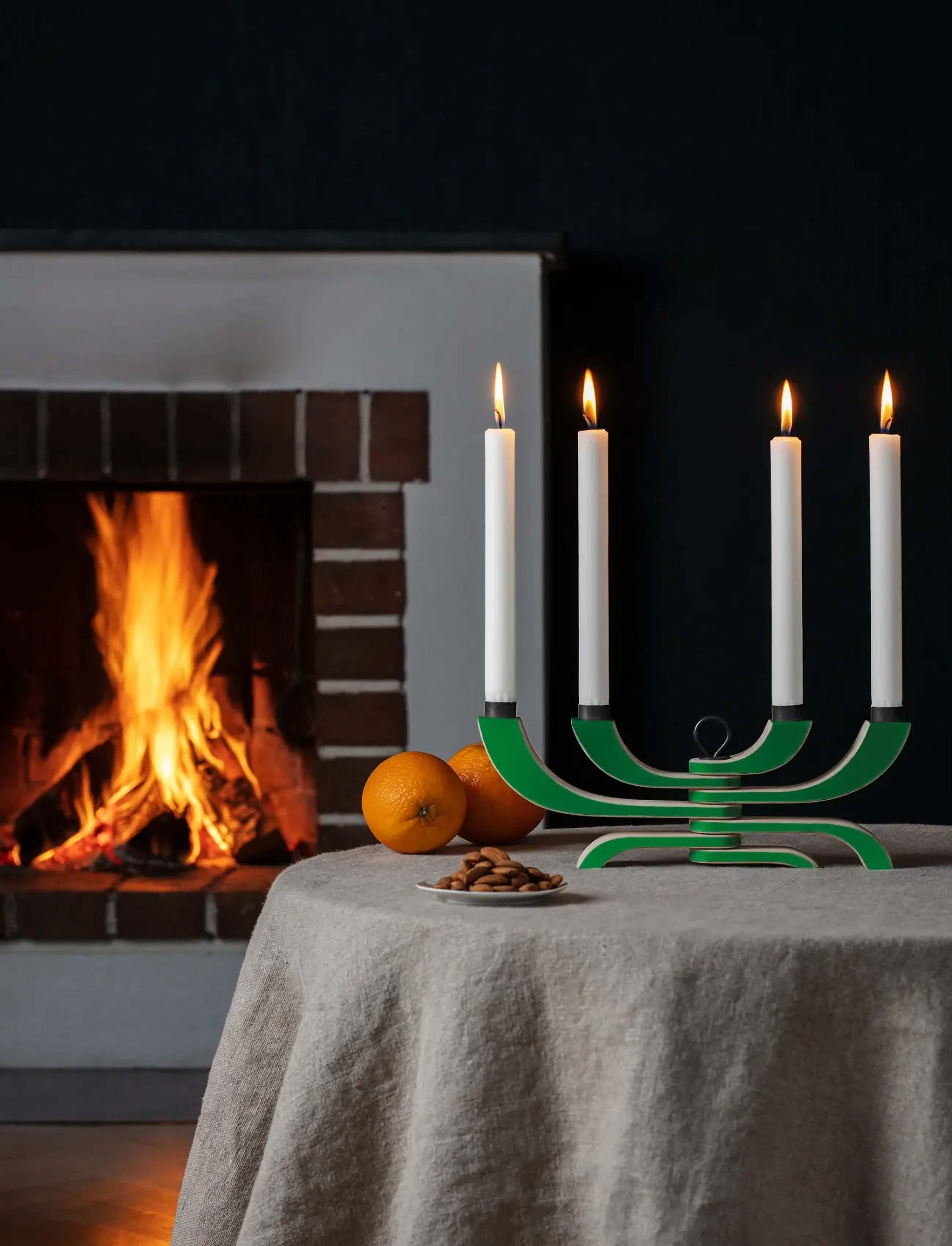 Design House Stockholm Nordic Light 4-Arms, One Size, Green, Lysestager & Lanterner > Lysestager, Unisex