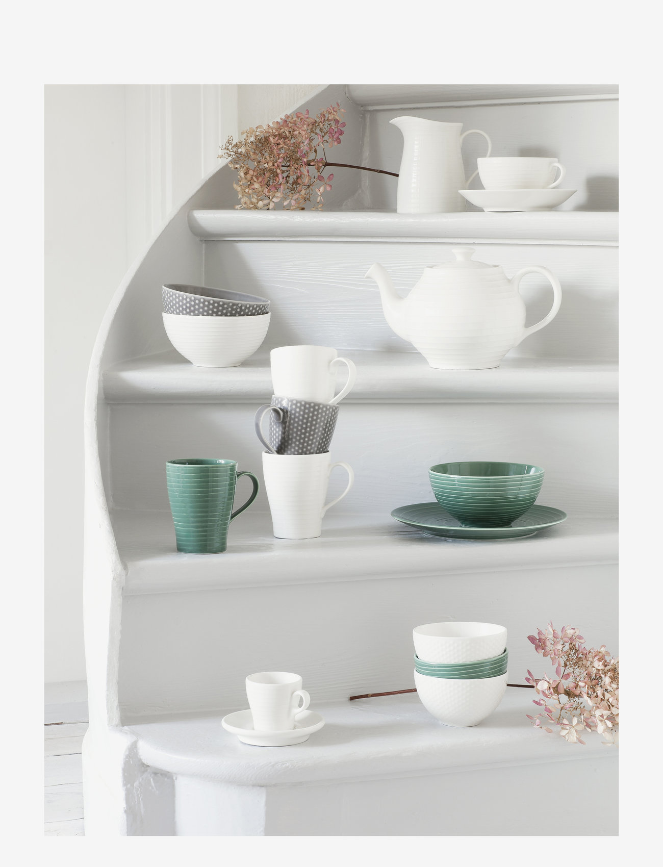 Design House Stockholm - Blond mug - grey/stripe - 1