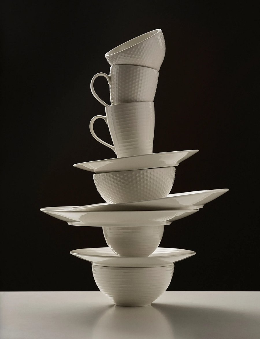 Design House Stockholm - Blond small bowl - hommikusöögikausid - white/stripe - 1