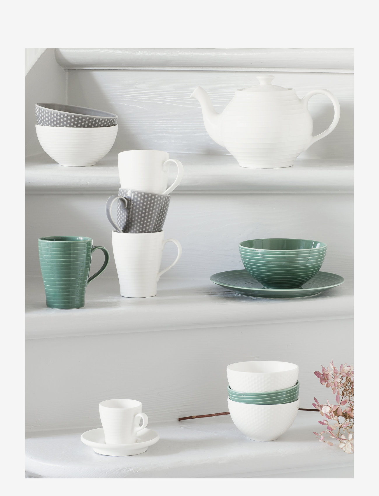 Design House Stockholm - Blond soup/cereal bowl - grey/stripe - 1