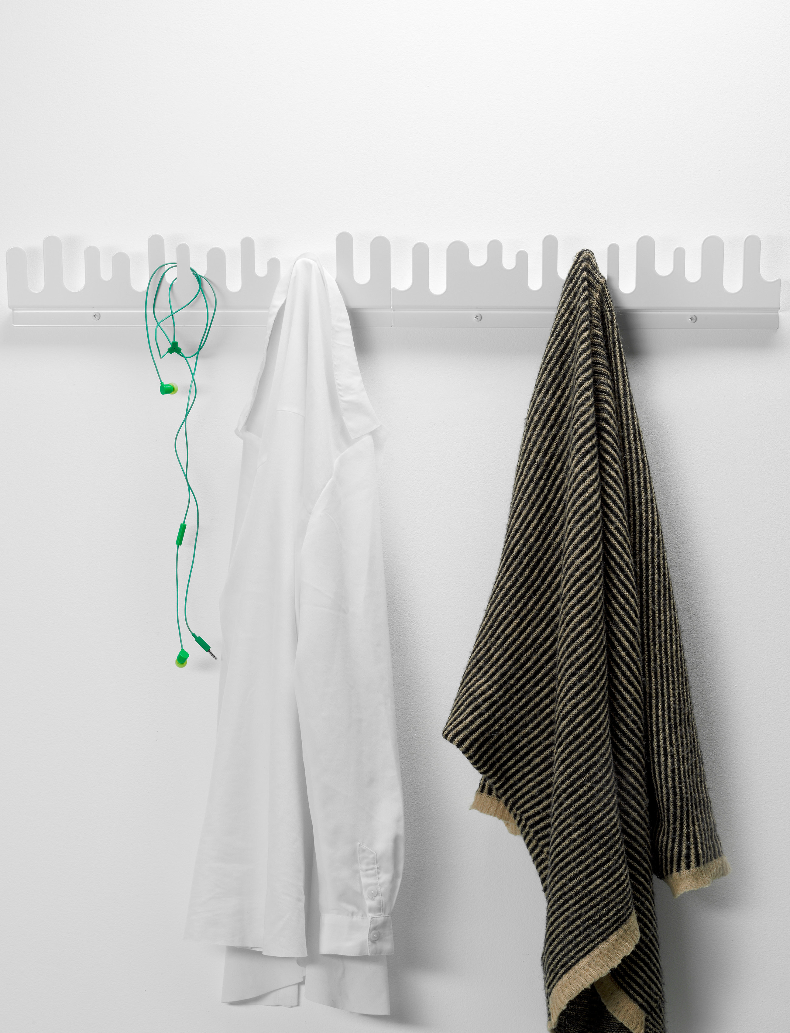 Design House Stockholm Wave Hanger, One Size, White, Møbler > Knager Og Stativer, Unisex