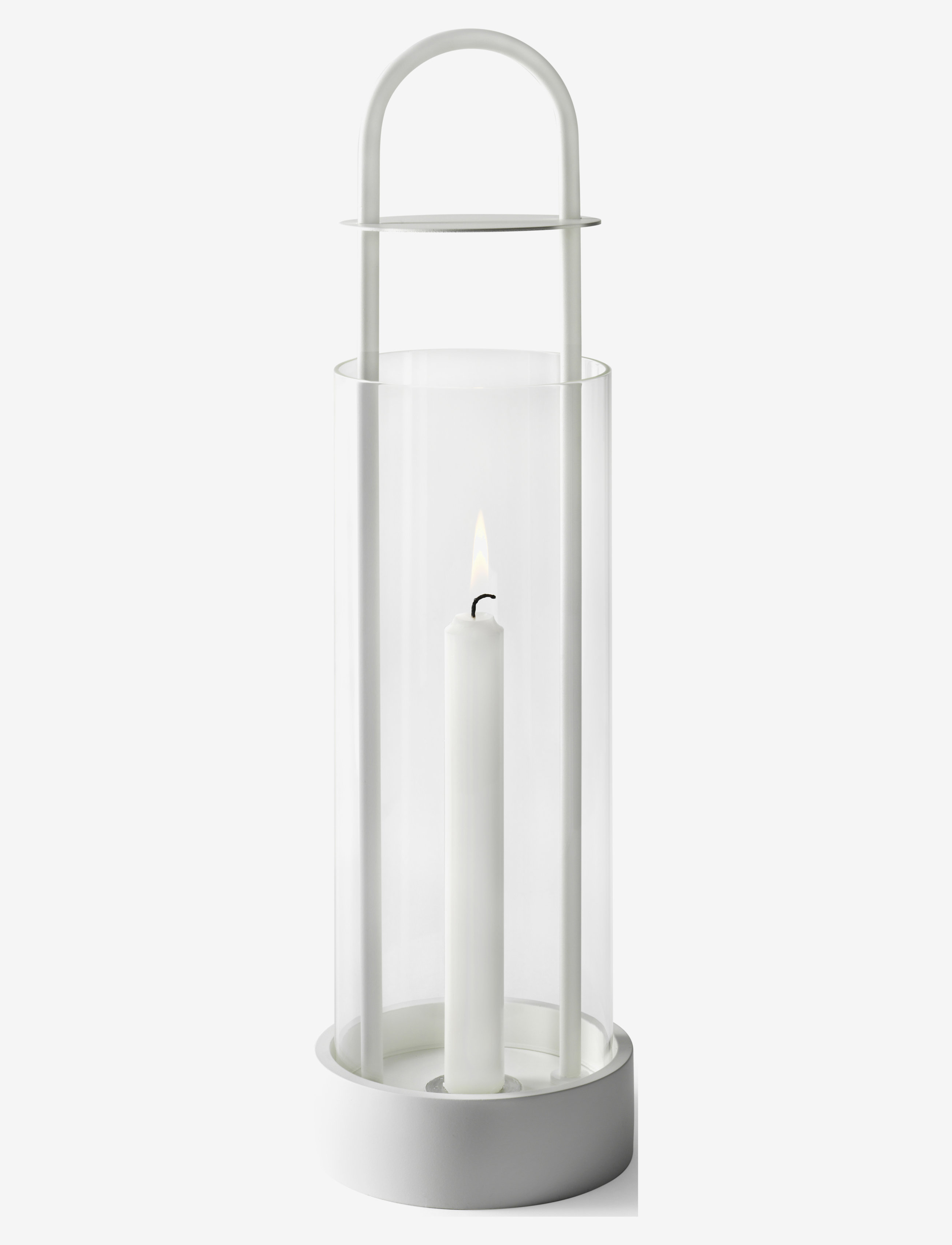 Design House Stockholm Lotus Lanterna, Indendørs lanterne, Hvid, Str: Ø12X44CM
