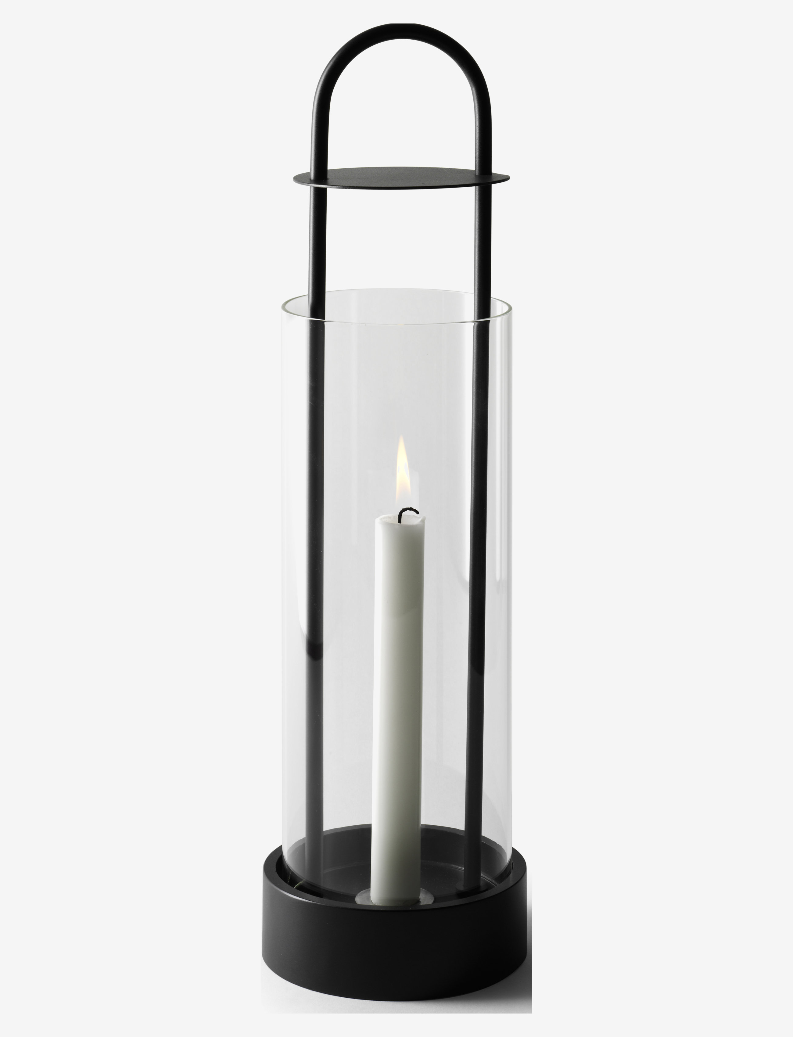 Design House Stockholm Lotus Lanterna, Indendørs lanterne, Sort, Str: Ø12X44CM