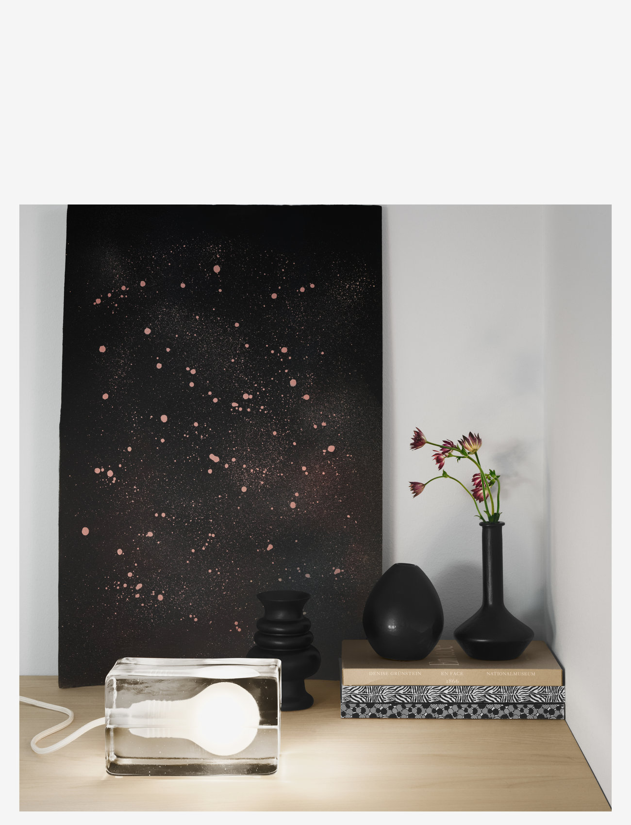 Design House Stockholm - Block Lamp Textile cord - fönsterlampor - white - 1