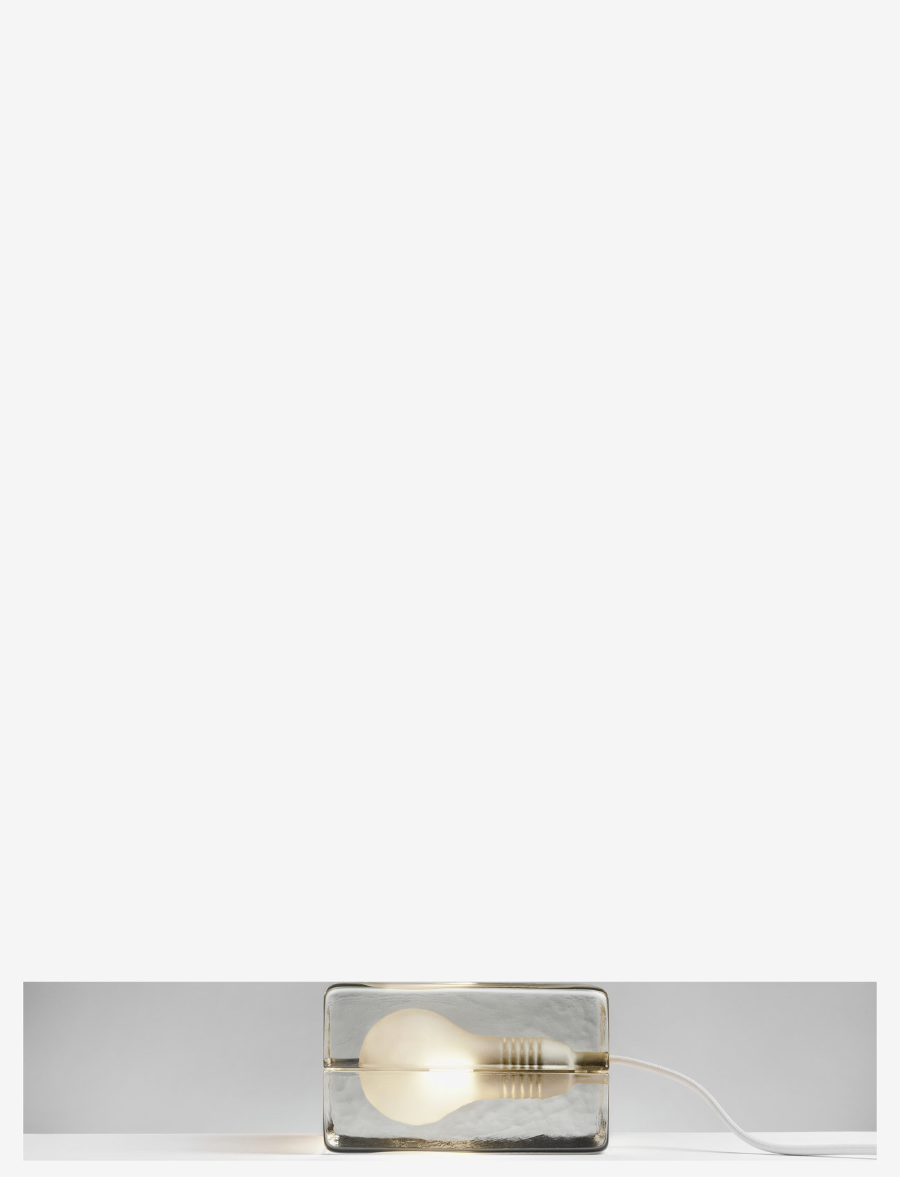 Design House Stockholm - Block Lamp Textile cord - fönsterlampor - white - 2