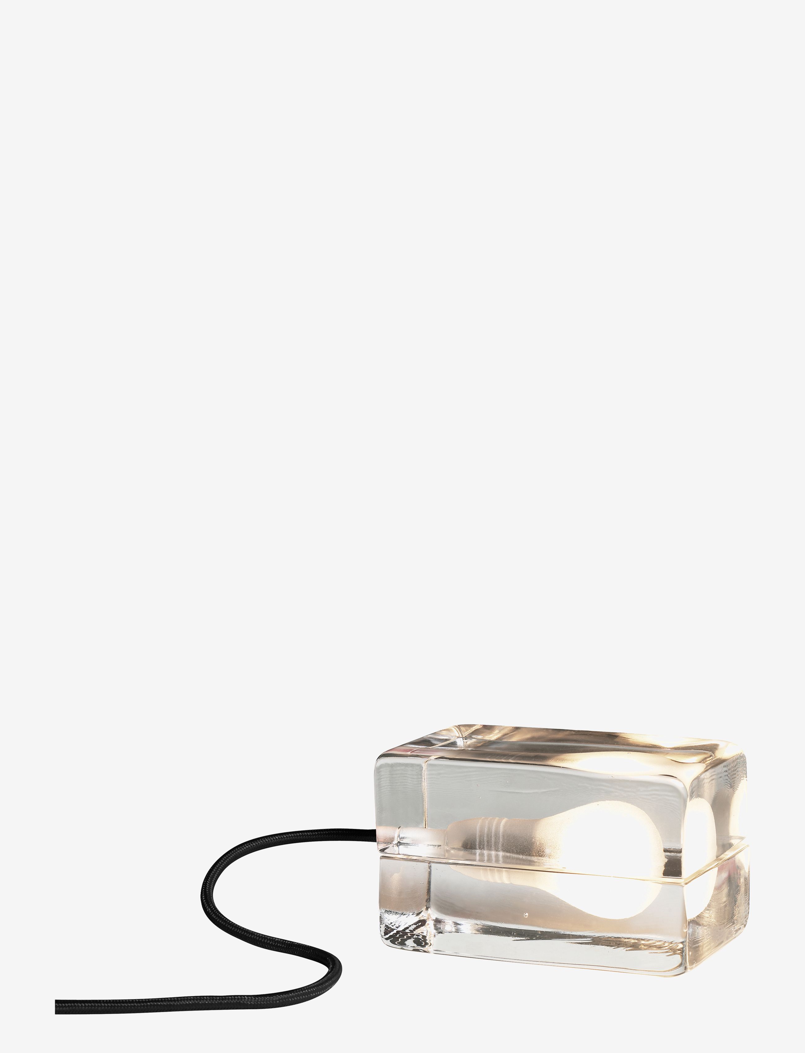 Design House Stockholm Block Lamp Textile Cord, Bordlampe, Sort, Str: ONE SIZE