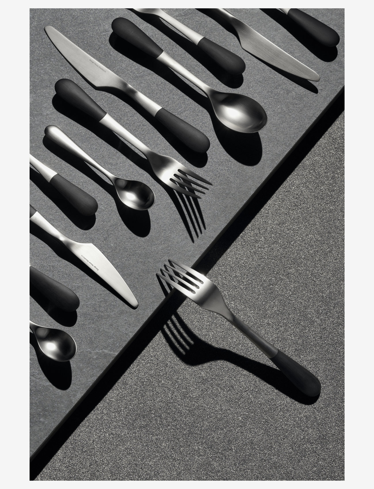 Design House Stockholm - Stockholm Fork dinner 2 pcs set - kahvlid - clear - 1
