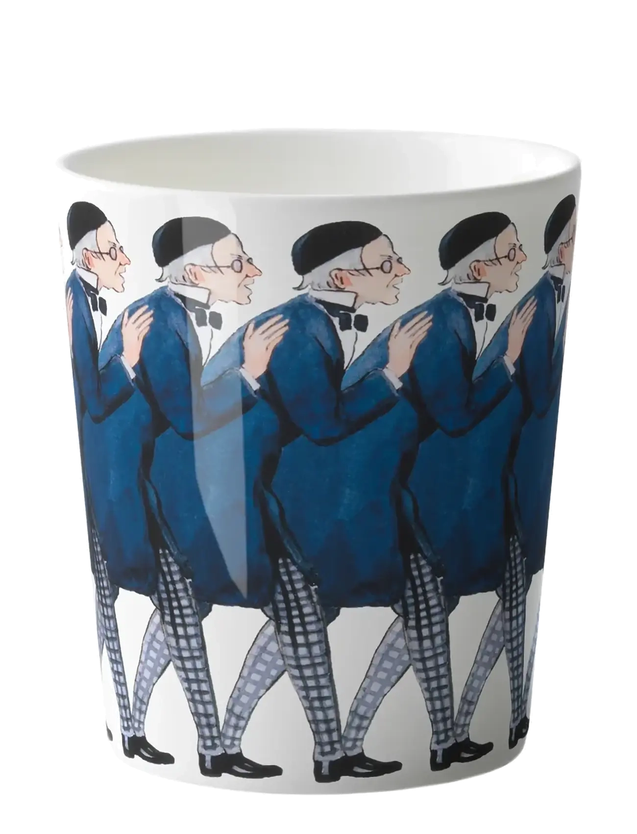 Design House Stockholm Uncle Blue Mug, Coffee Kop, Hvid, Str: 28 CL