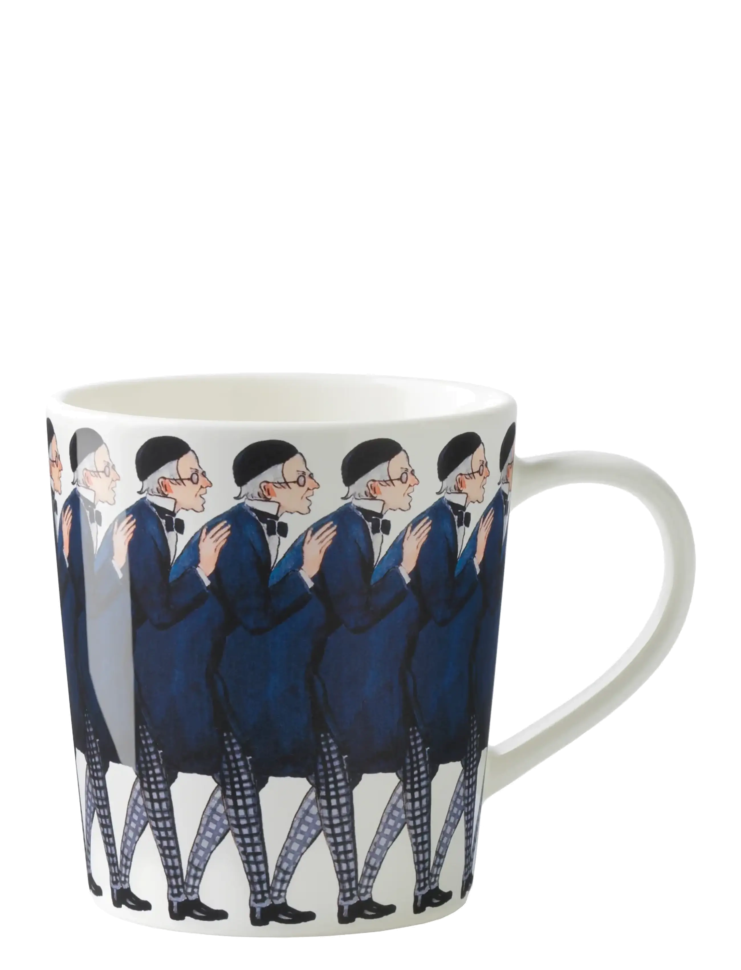 Design House Stockholm Uncle Blue Mug With Handle, Coffee Kop, Multi/mønstret, Str: 40 CL