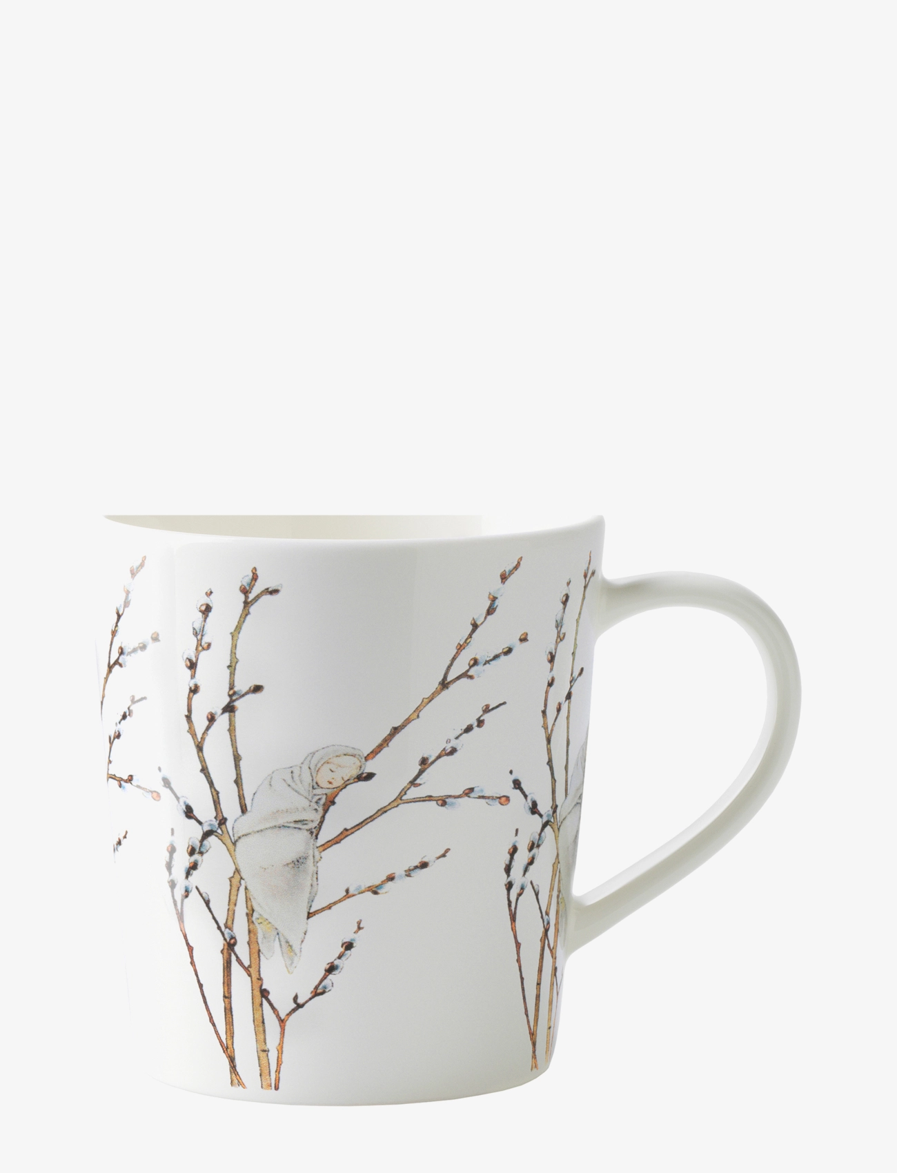 Design House Stockholm Little Willow Mug with handle - Krus & Kopper - WHITE / white