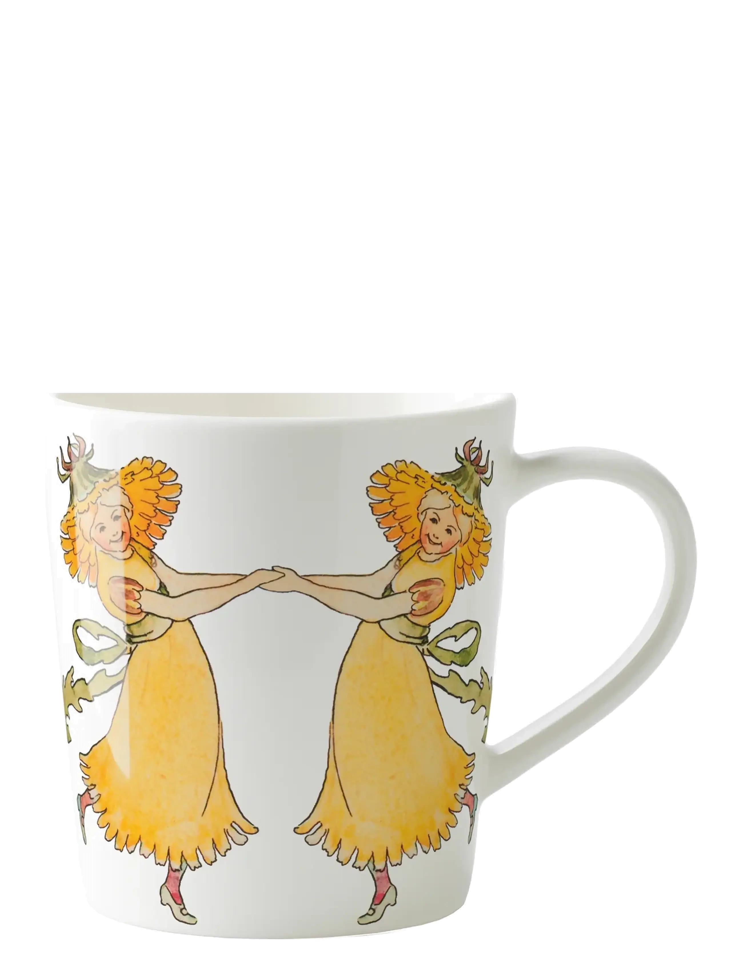 Design House Stockholm Dandelions Mug With Handle, Coffee Kop, Hvid, Str: 40 CL