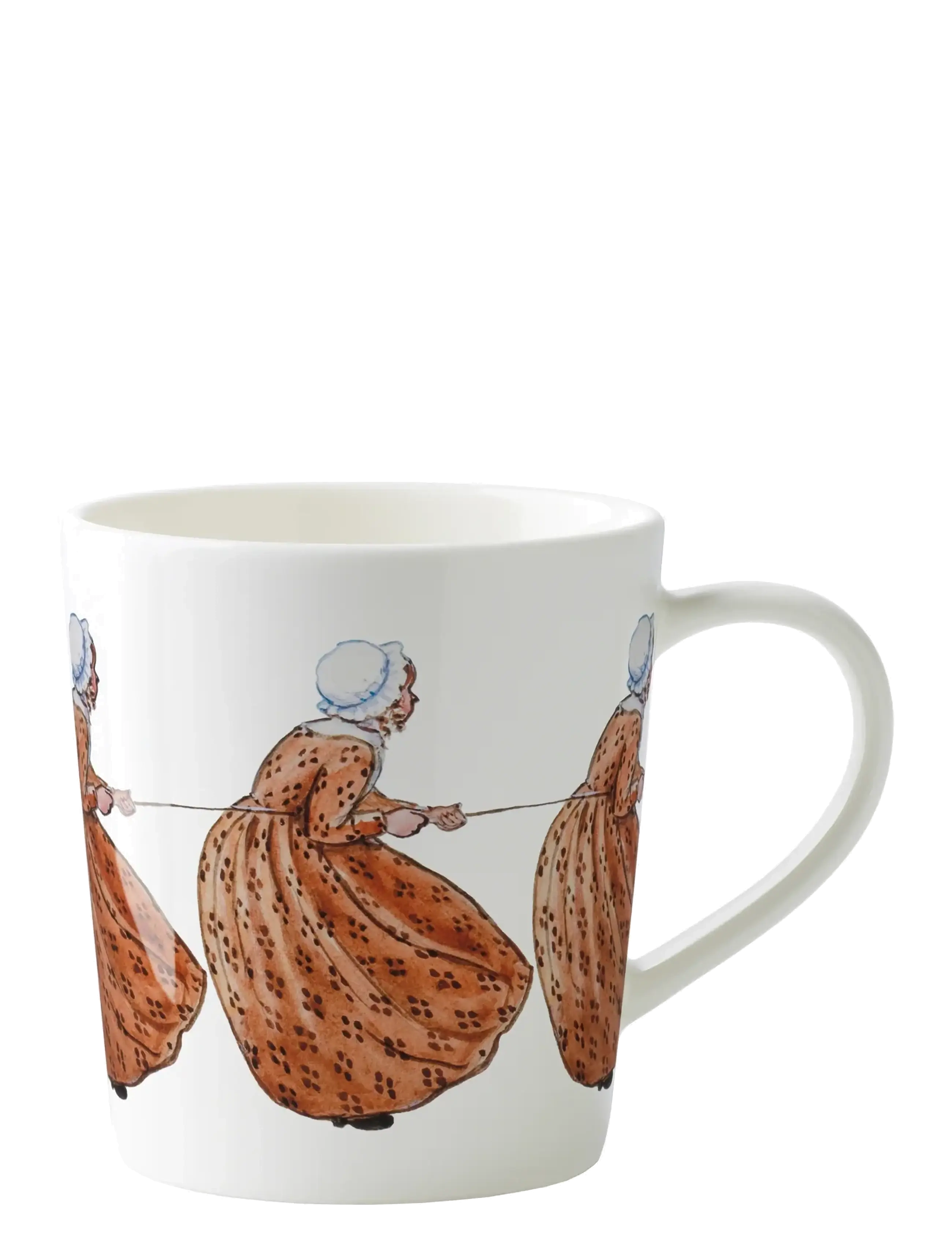 Design House Stockholm Aunt Brown Mug With Handle, Coffee Kop, Hvid, Str: 40 CL