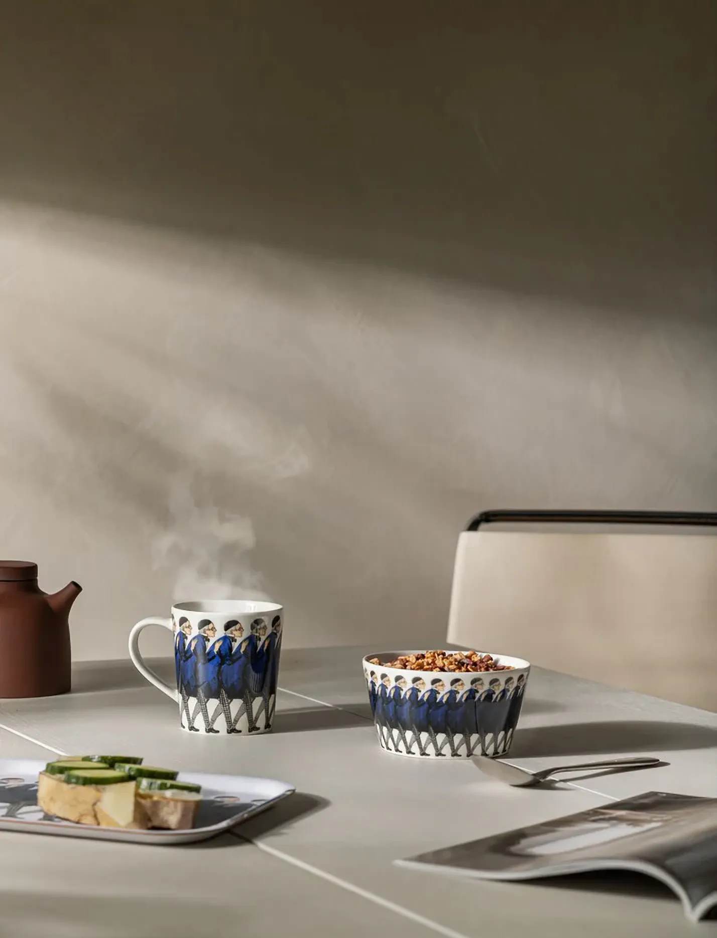 Design House Stockholm Aunt Lavender Mug With Handle, 40 CL, Dining & Table Accessories, Weiß - Trays, Homeware
