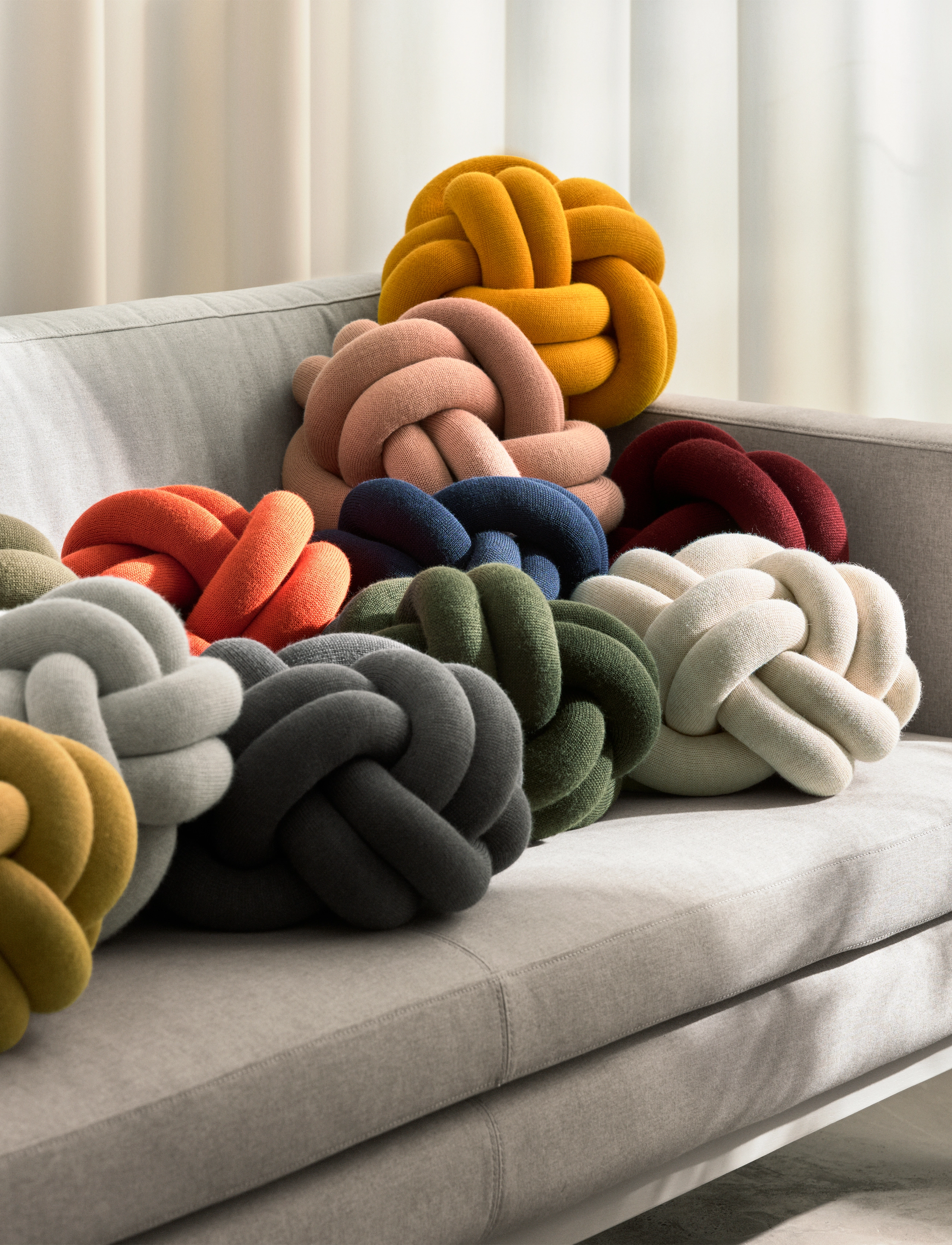 Design House Stockholm Knot Cushion, 30X30 cm, Cushions & Blankets, Beige - Cushions, Homeware