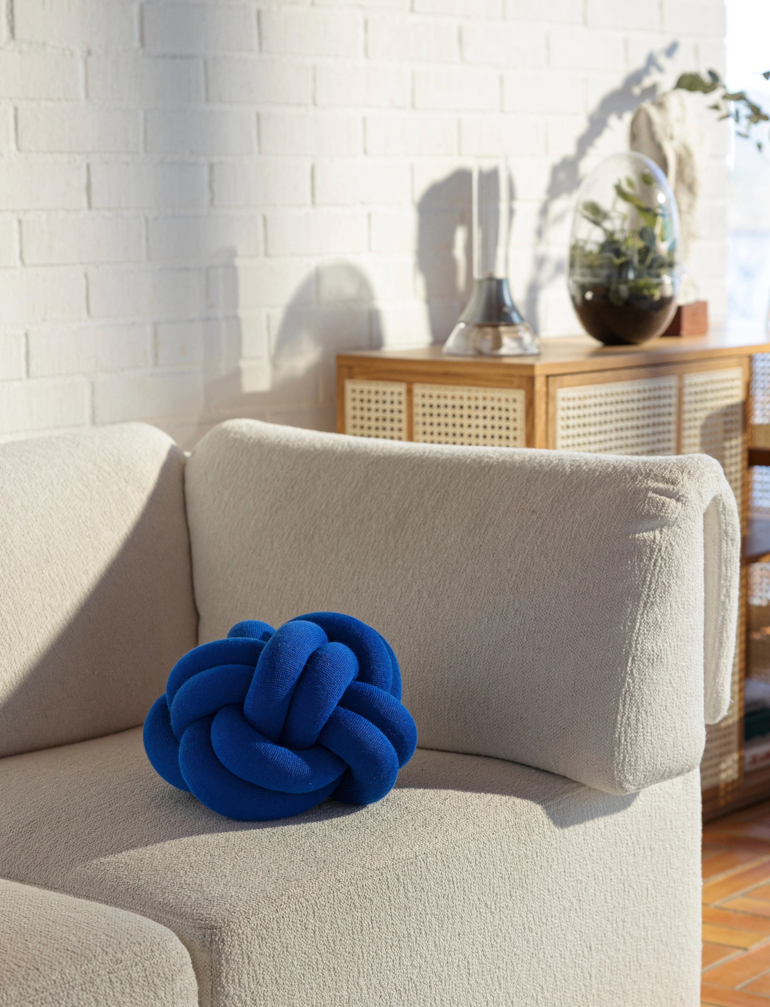 Design House Stockholm Knot Cushion, 30X30 cm, Cushions & Blankets, Blau - Cushions, Homeware
