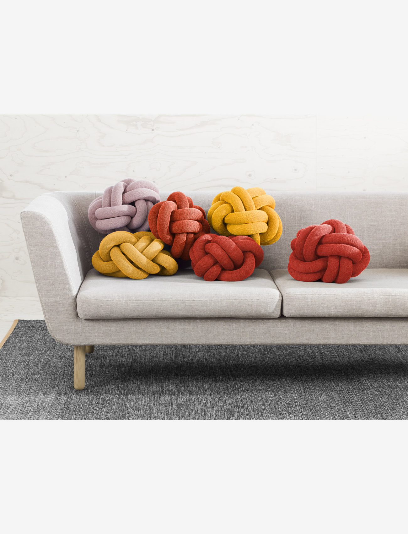 Design House Stockholm - Knot cushion - koristetyynyt - dusty pink - 1