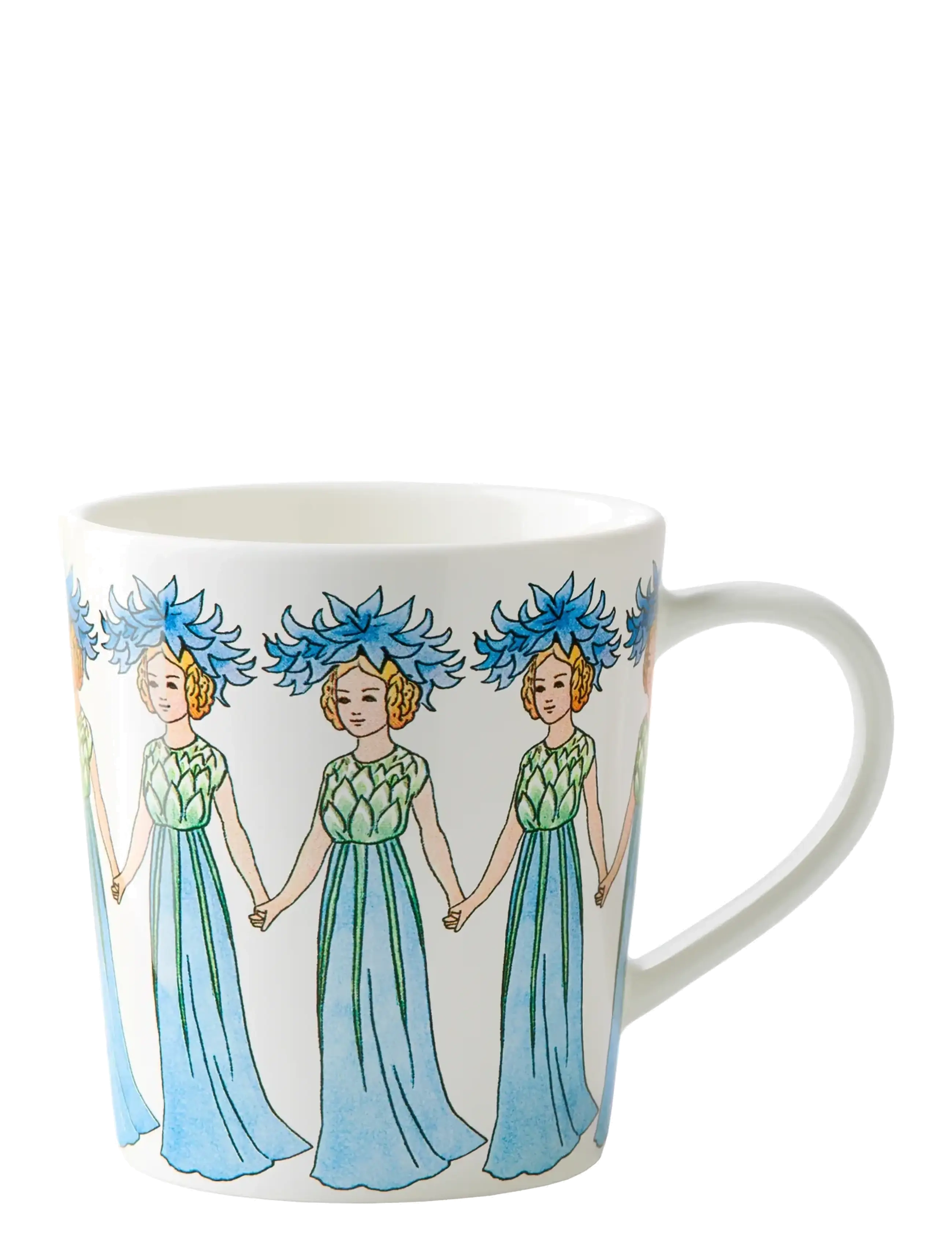 Design House Stockholm Cornflower Mug With Handle, Coffee Kop, Hvid, Str: 40 CL