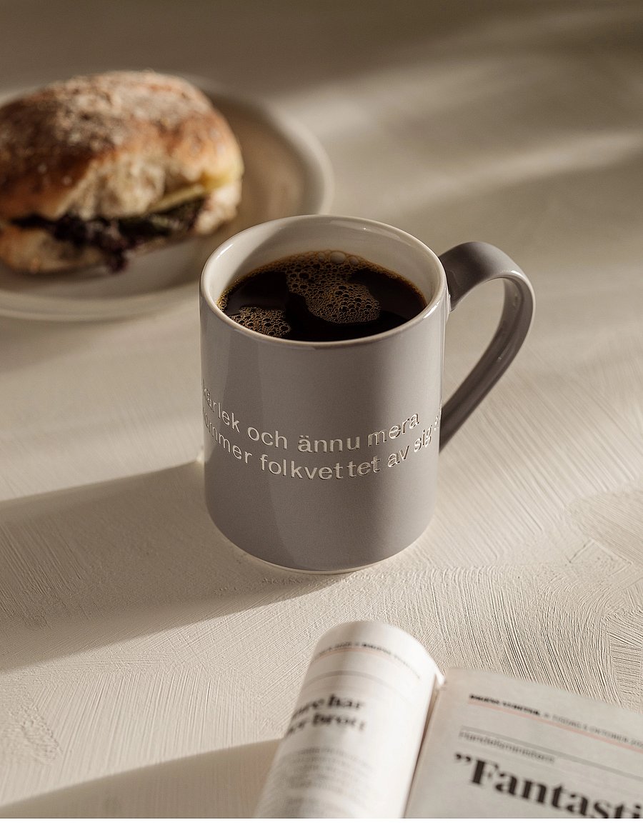Design House Stockholm - Astrid Lindgren mug - kaffetassen - grey - 0