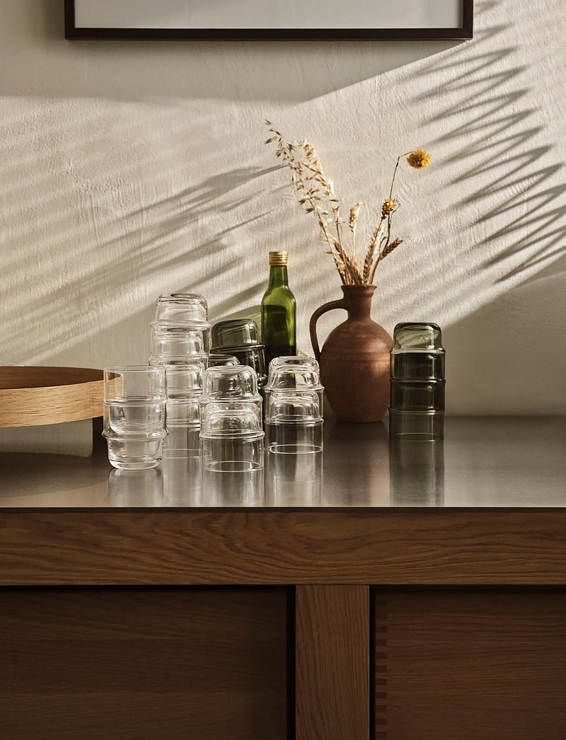 Design House Stockholm - Unda Glas 2 pack - drinking glasses & tumblers - grey - 3