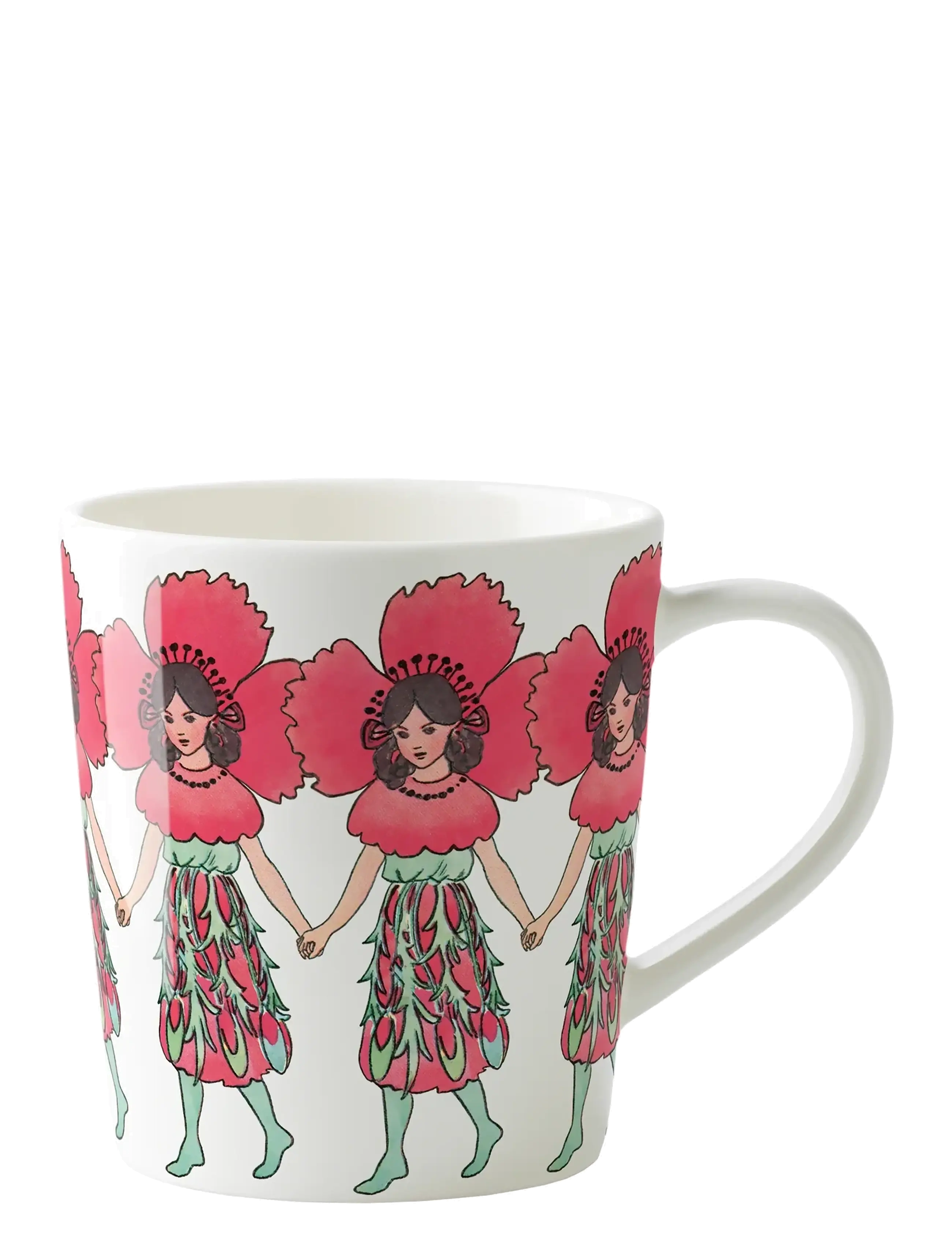 Design House Stockholm Poppy Mug With Handle, Coffee Kop, Hvid, Str: 40 CL