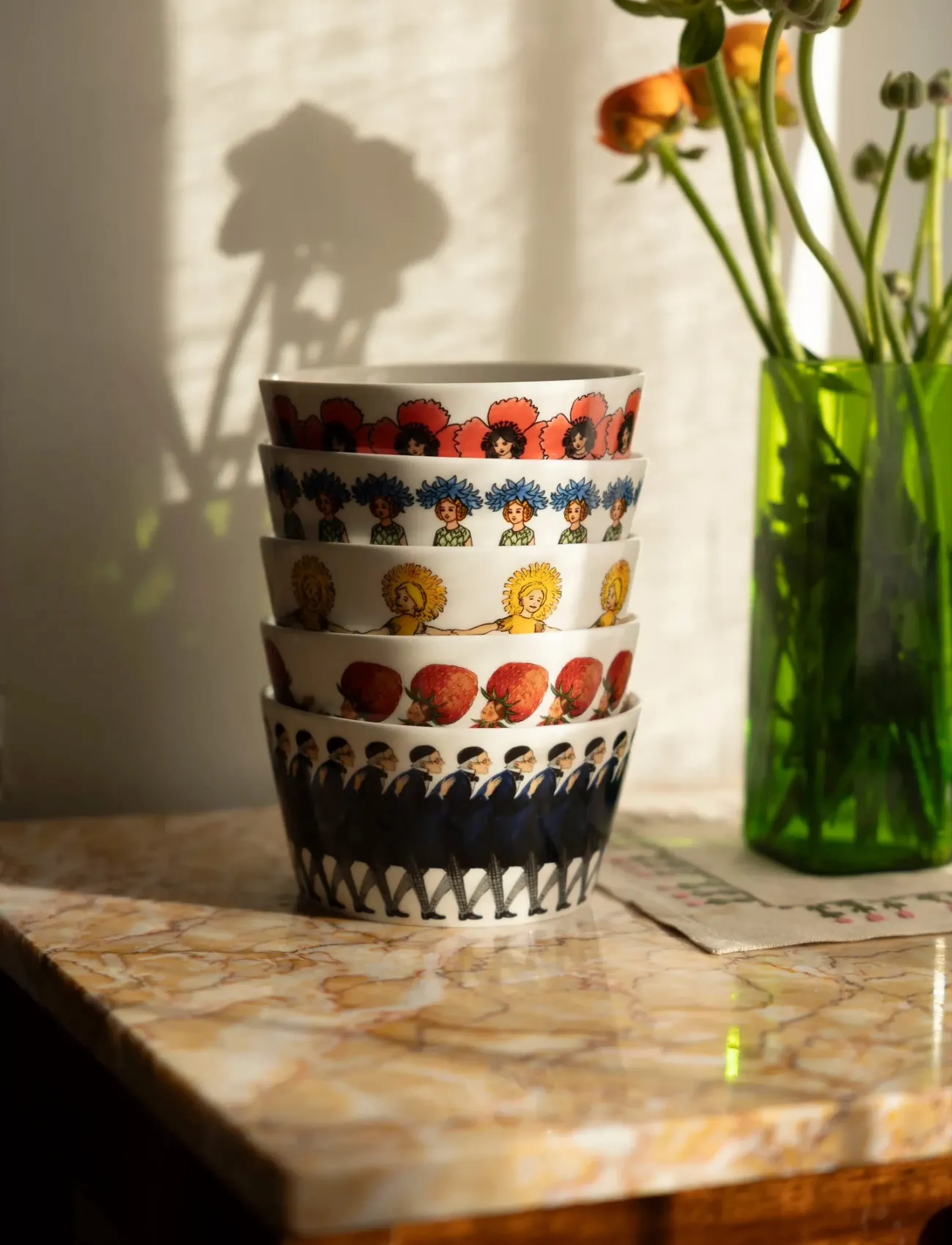 Design House Stockholm Marguerite Bowl, 50 CL, Multi/patterned, Skåle > Morgenmadsskåle, Unisex