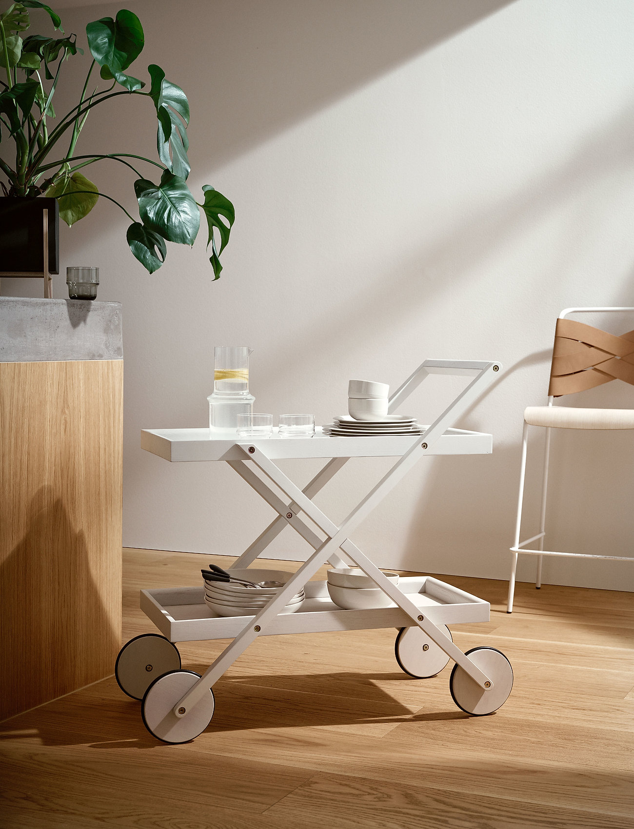 Design House Stockholm - Exit Tea Trolley - tables - oak - 1