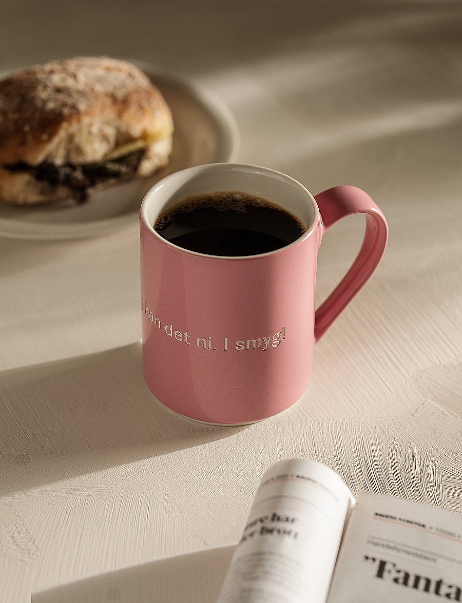 Design House Stockholm - Astrid Lindgren mug - kohvitassid - pink - 0